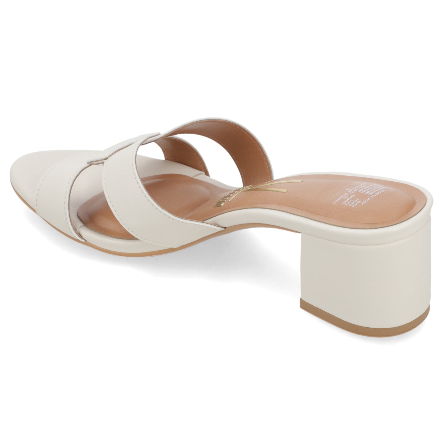 Sandalia Taco Ancho Medio Blanco OFF Vizzano Ecocuero 35 / Blanco OFF