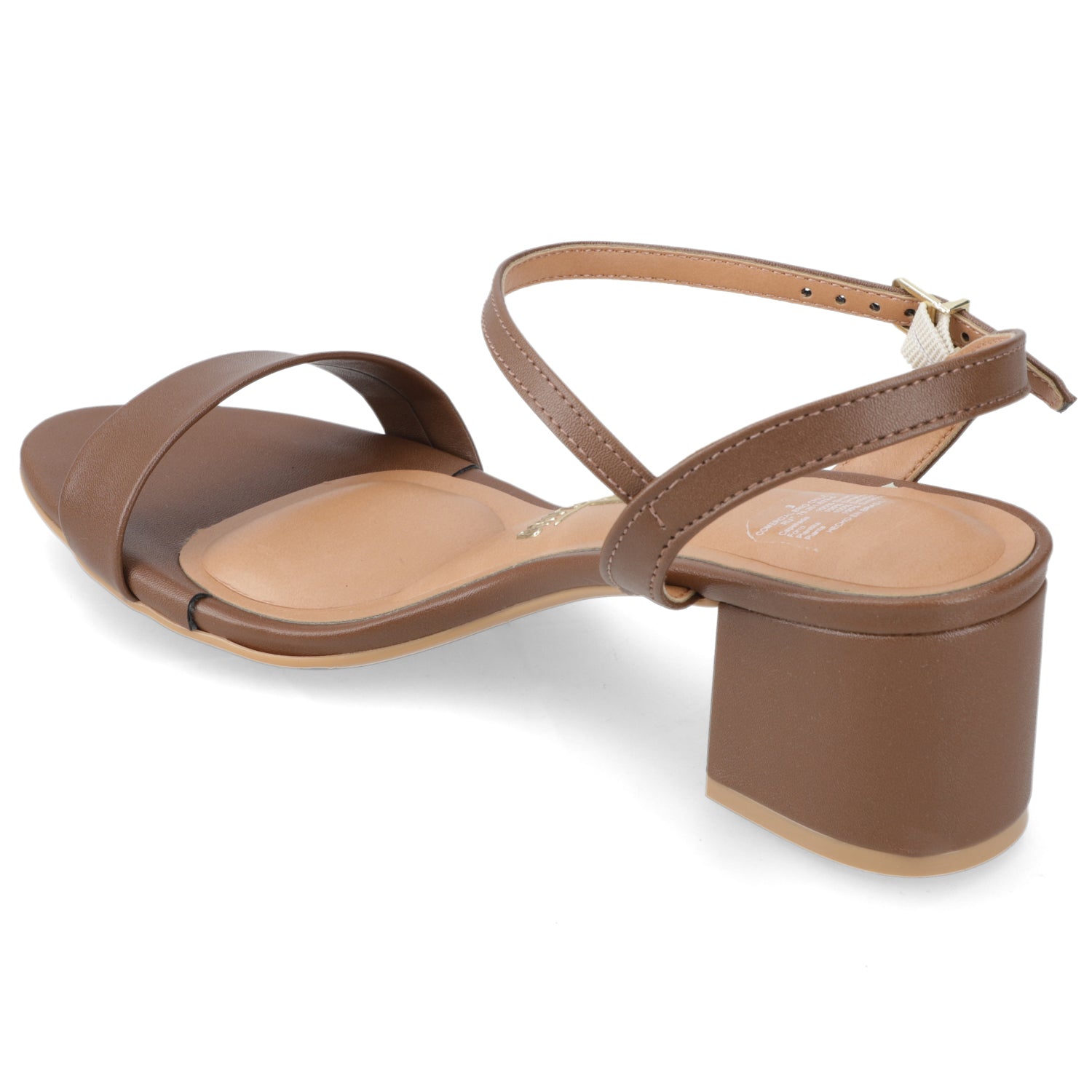 Sandalia Taco Ancho Medio Capuchino Vizzano Ecocuero 35 / Capuchino