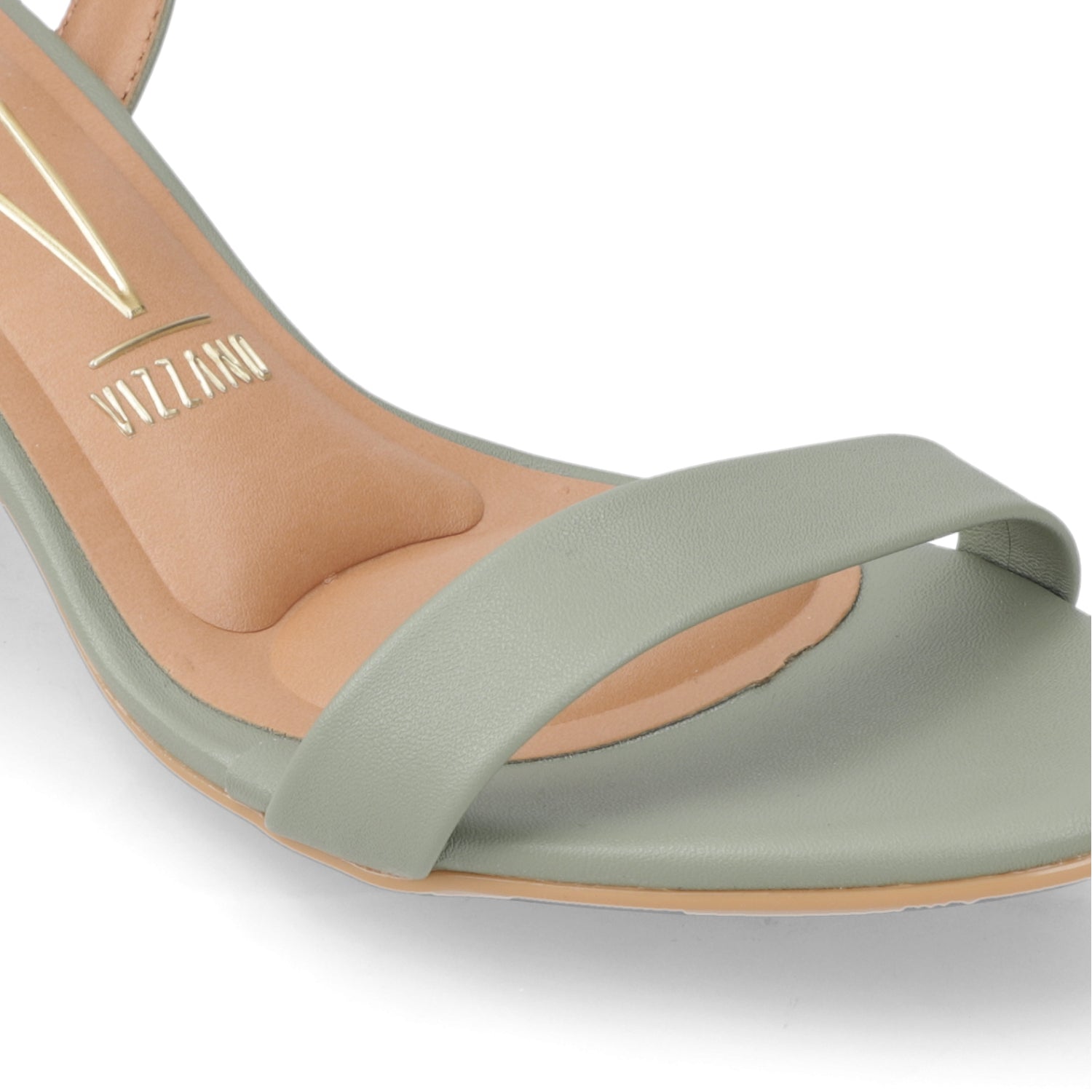 Sandalia Taco Ancho Medio Verde Vizzano Ecocuero 35 / Verde