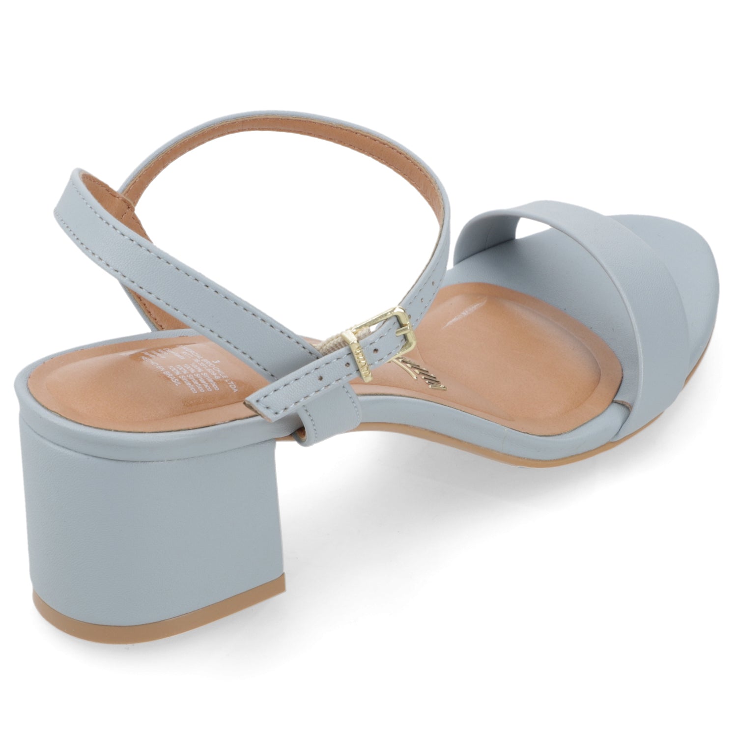 Sandalia Taco Ancho Medio Celeste Vizzano Ecocuero 35 / Celeste