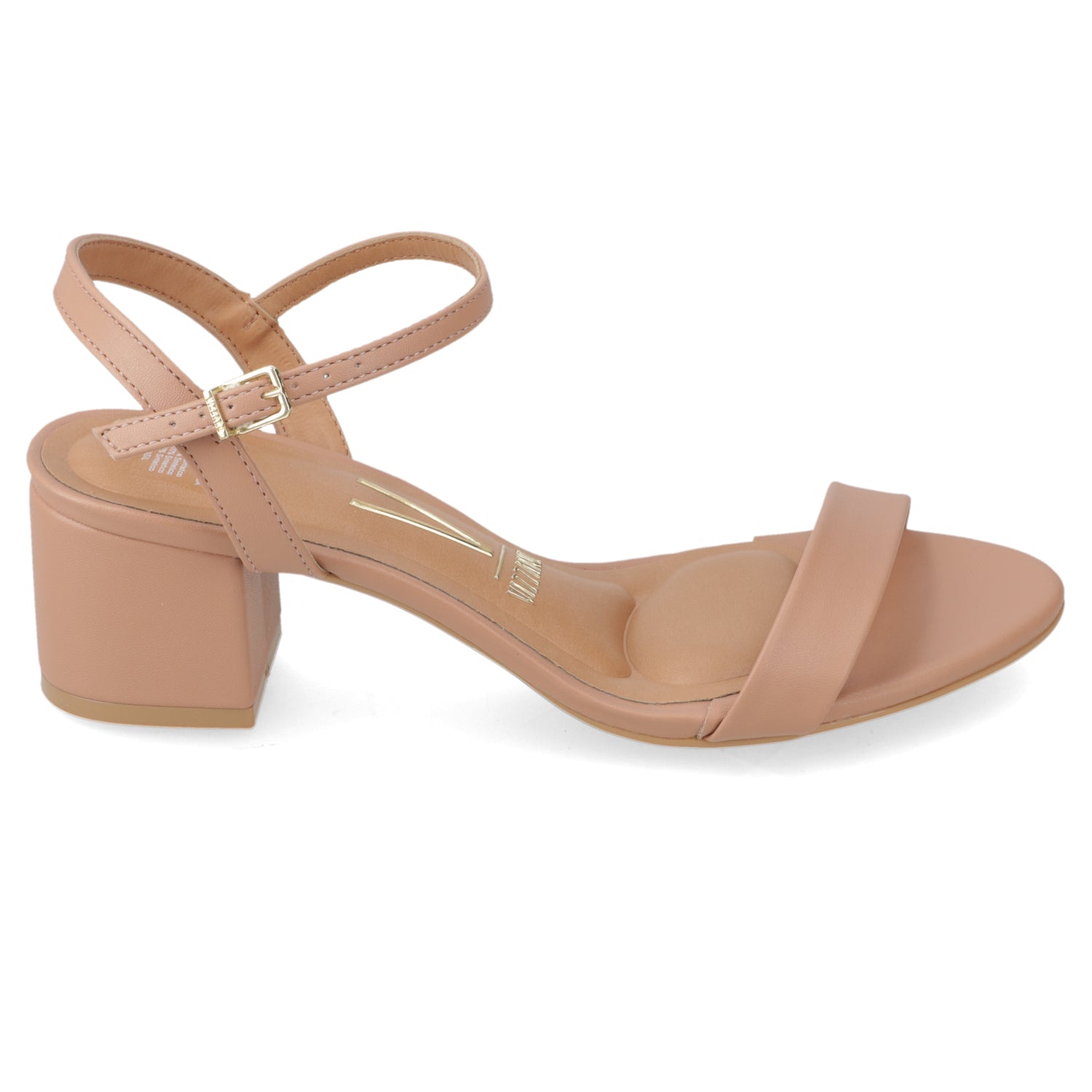 Sandalia Taco Ancho Vizzano EcoCuero Nude 35