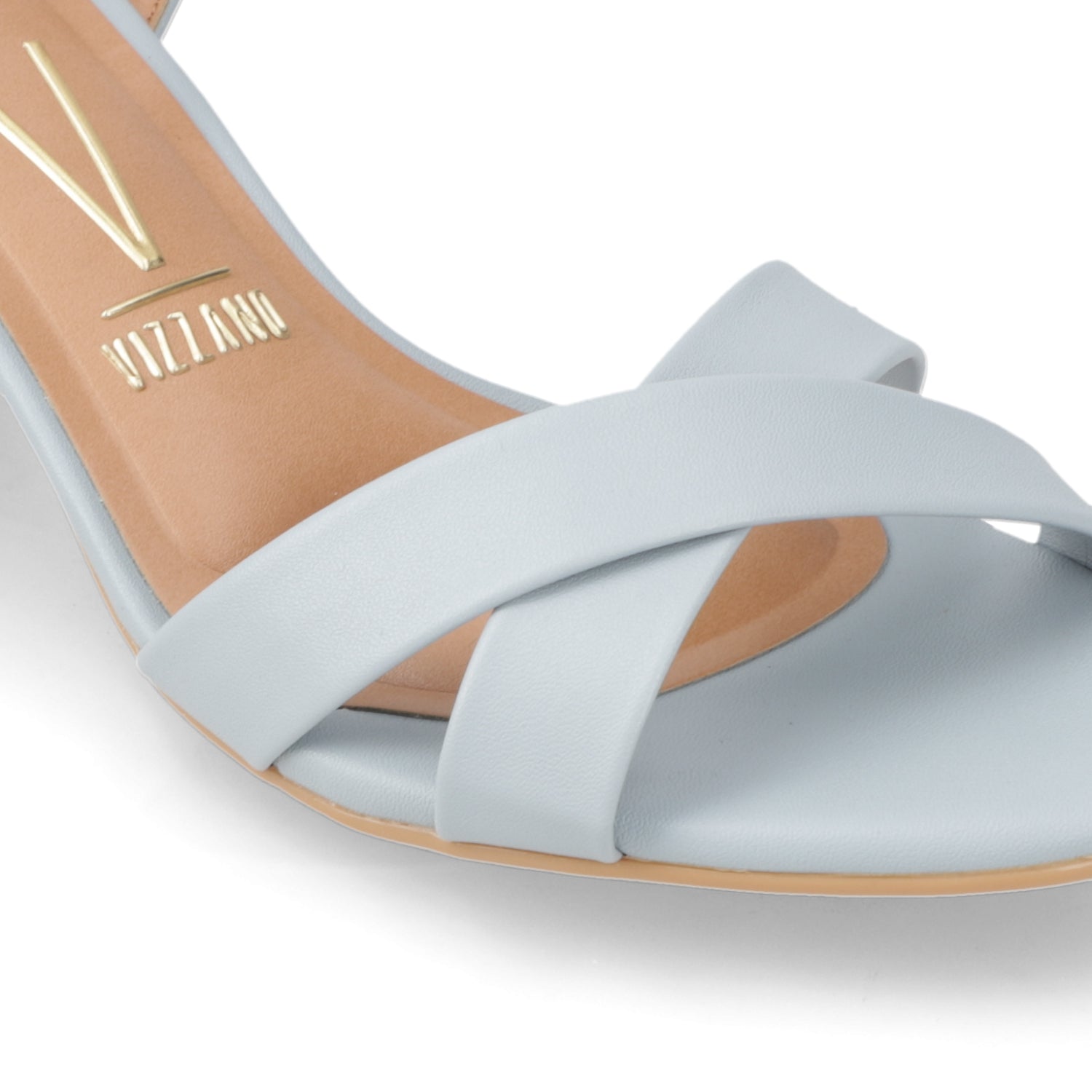 Sandalia Taco Ancho Medio Celeste Vizzano Ecocuero 35 / Celeste