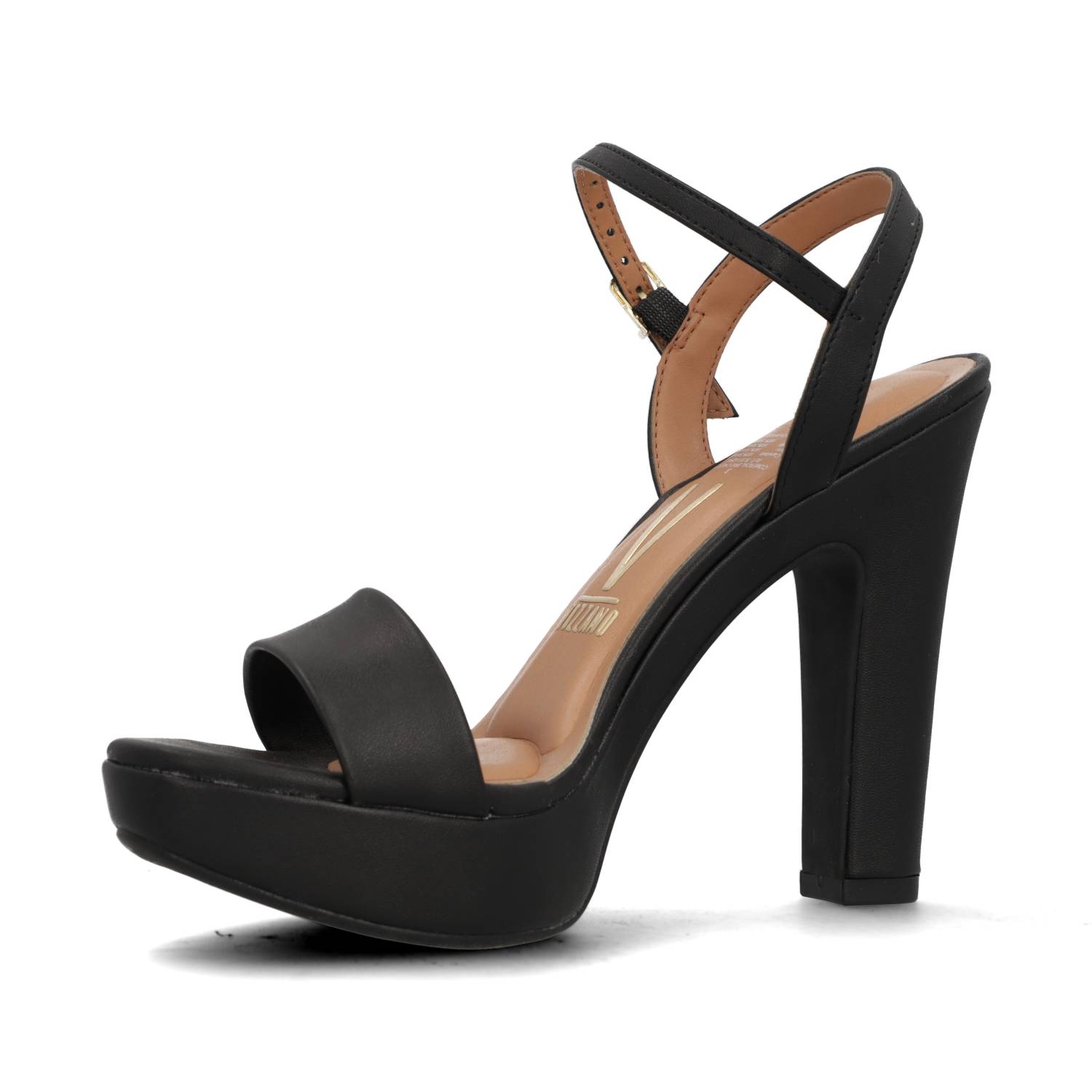 Sandalia Taco Cuadrado Eco Cuero Negro 6292-200-7286-15745