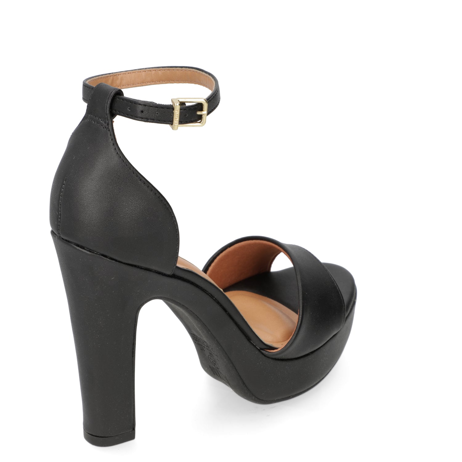 Sandalia Taco Ancho Alto Negro Vizzano