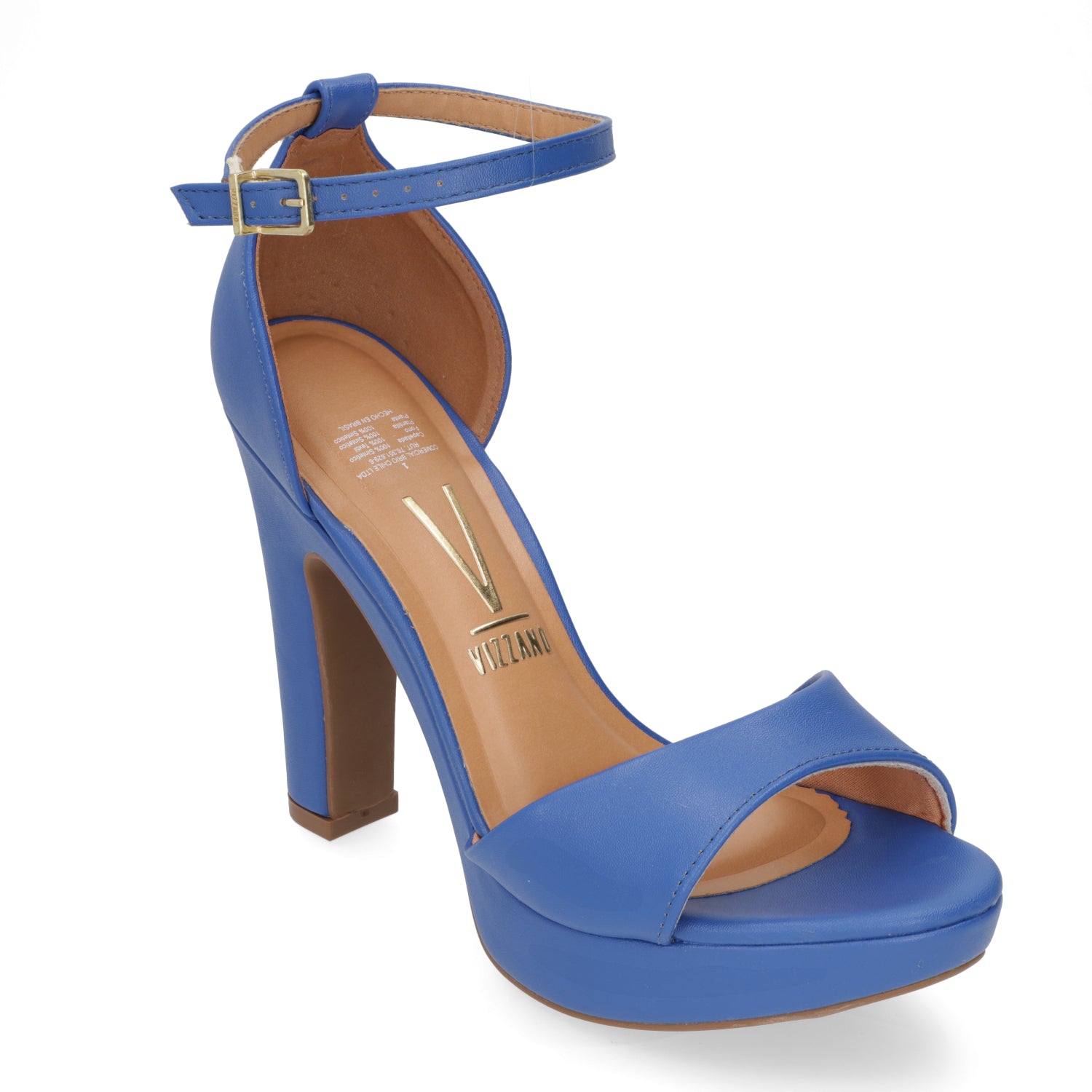 Sandalia Taco Cuadrado Eco Cuero Azul 6292-217-7286-98759