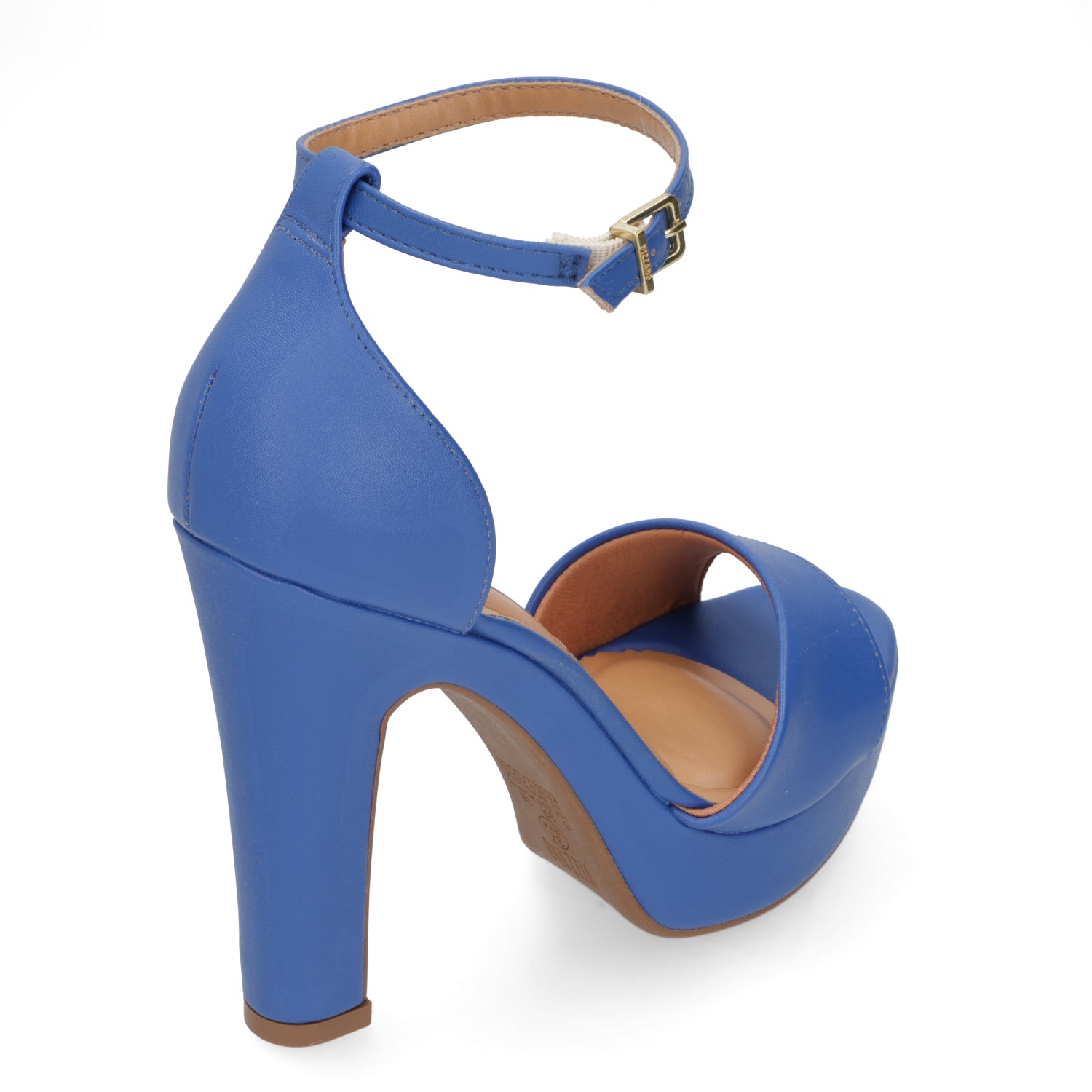 Sandalia Taco Cuadrado Eco Cuero Azul 6292-217-7286-98759