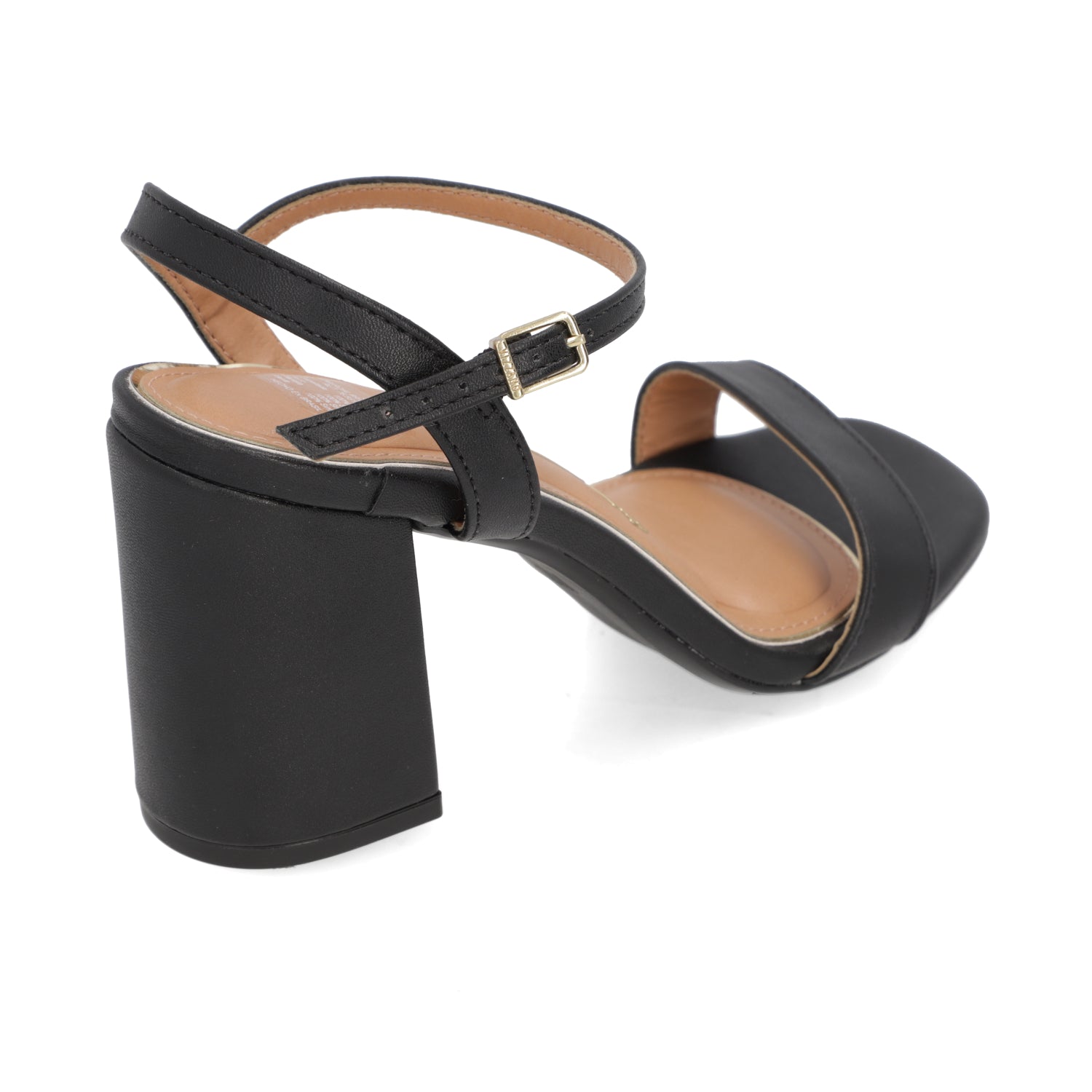 Sandalia Taco Cuadrado Eco Cuero Negro 6409-208-7286-15745