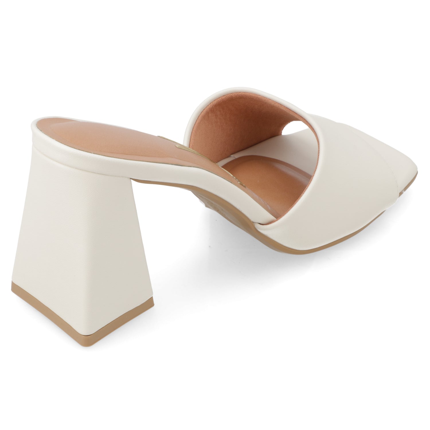 Sandalia Taco Ancho Alto Blanco OFF Vizzano Ecocuero 34 / Blanco OFF