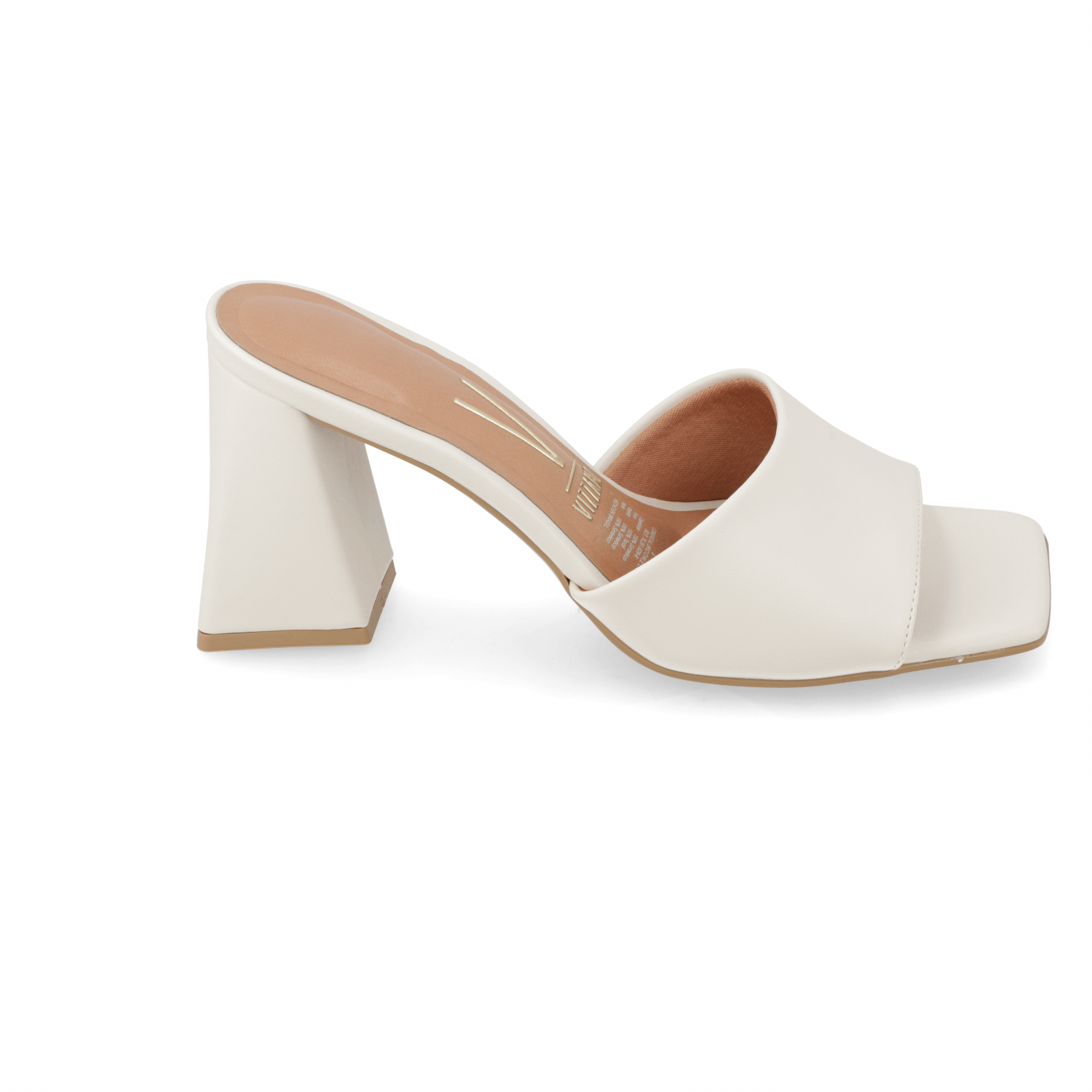 Sandalia Taco Ancho Alto Blanco OFF Vizzano Ecocuero 34 / Blanco OFF
