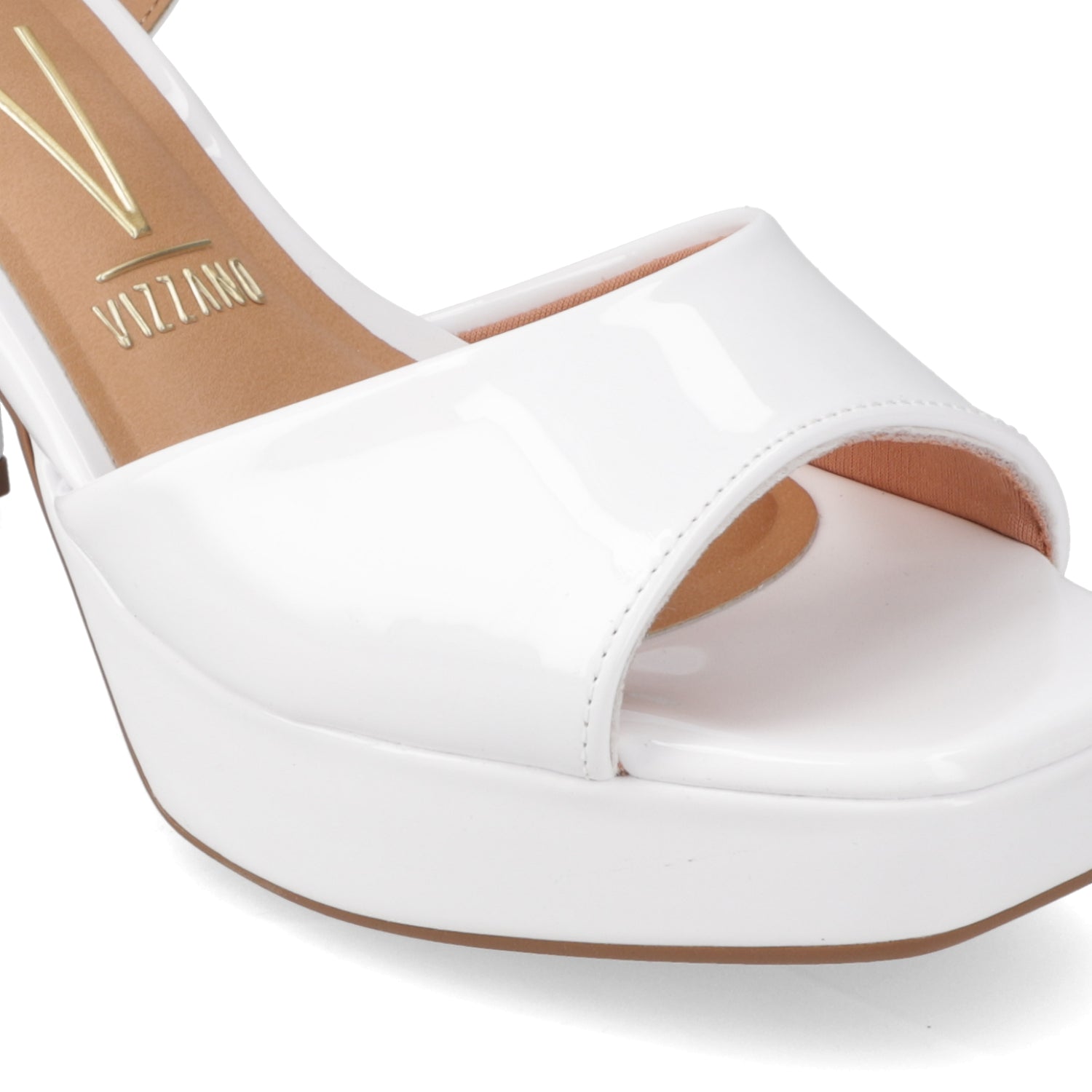 Sandalia Taco Ancho Blanca Vizzano 35 / Blanco