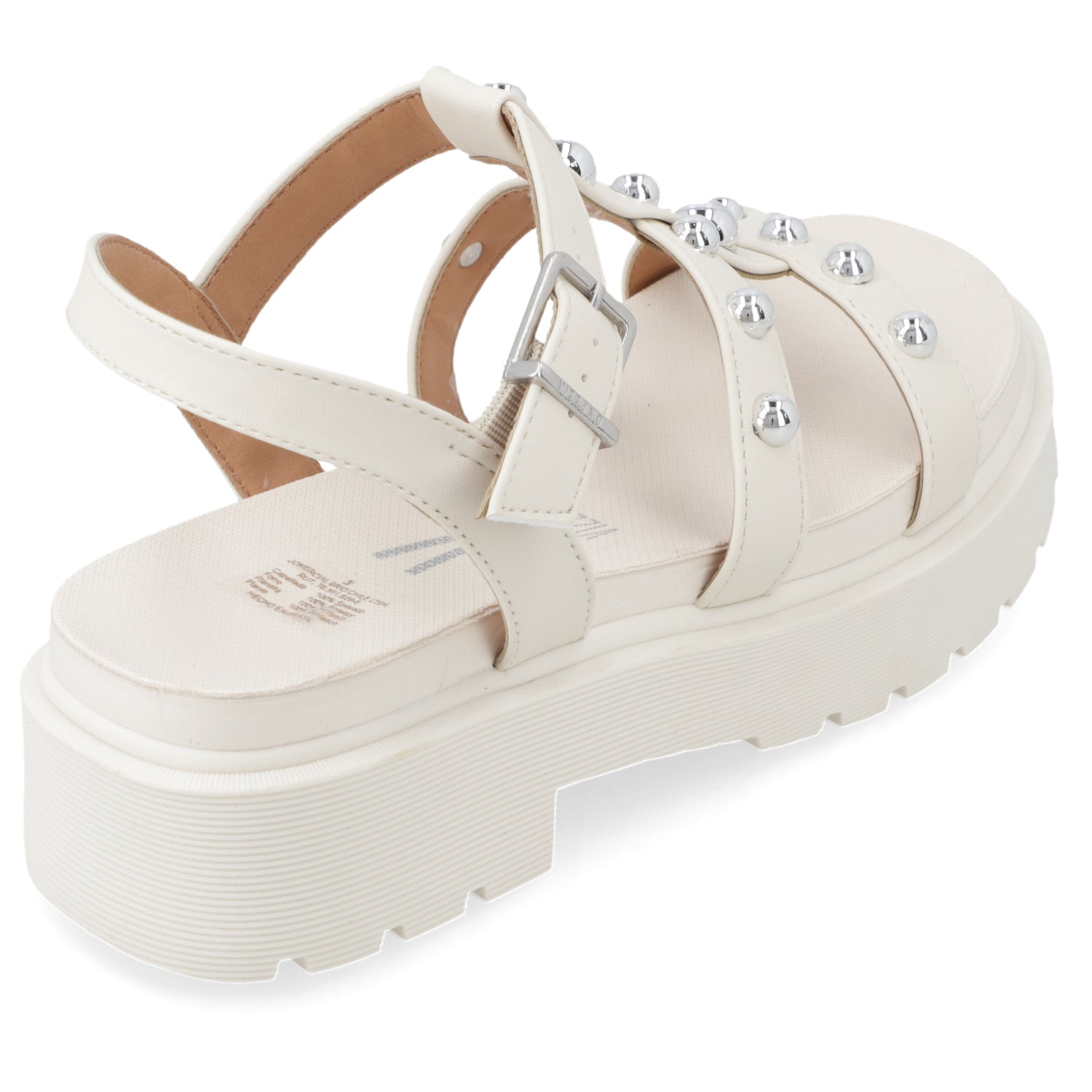 Sandalia Plataforma Blanco OFF Vizzano Ecocuero 35 / Blanco OFF