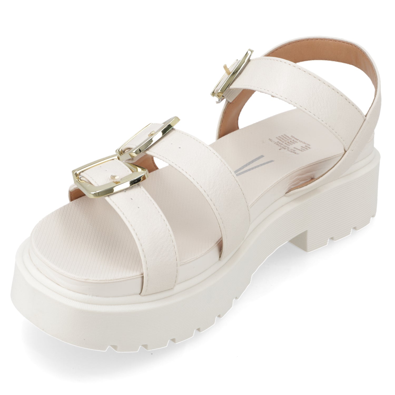 Sandalia Plataforma Blanco OFF Vizzano Ecocuero 35 / Blanco OFF