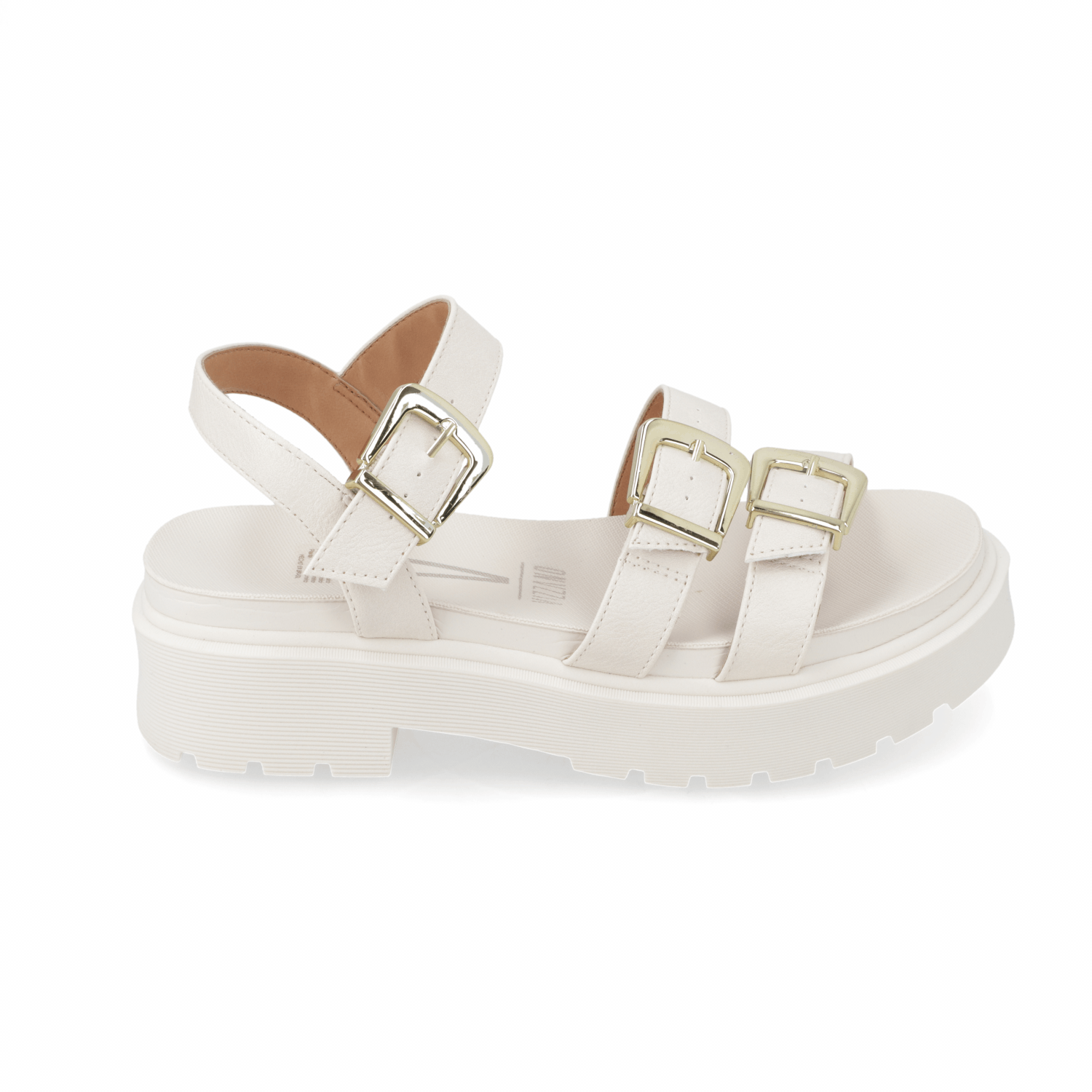 Sandalia Plataforma Blanco OFF Vizzano Ecocuero 35 / Blanco OFF