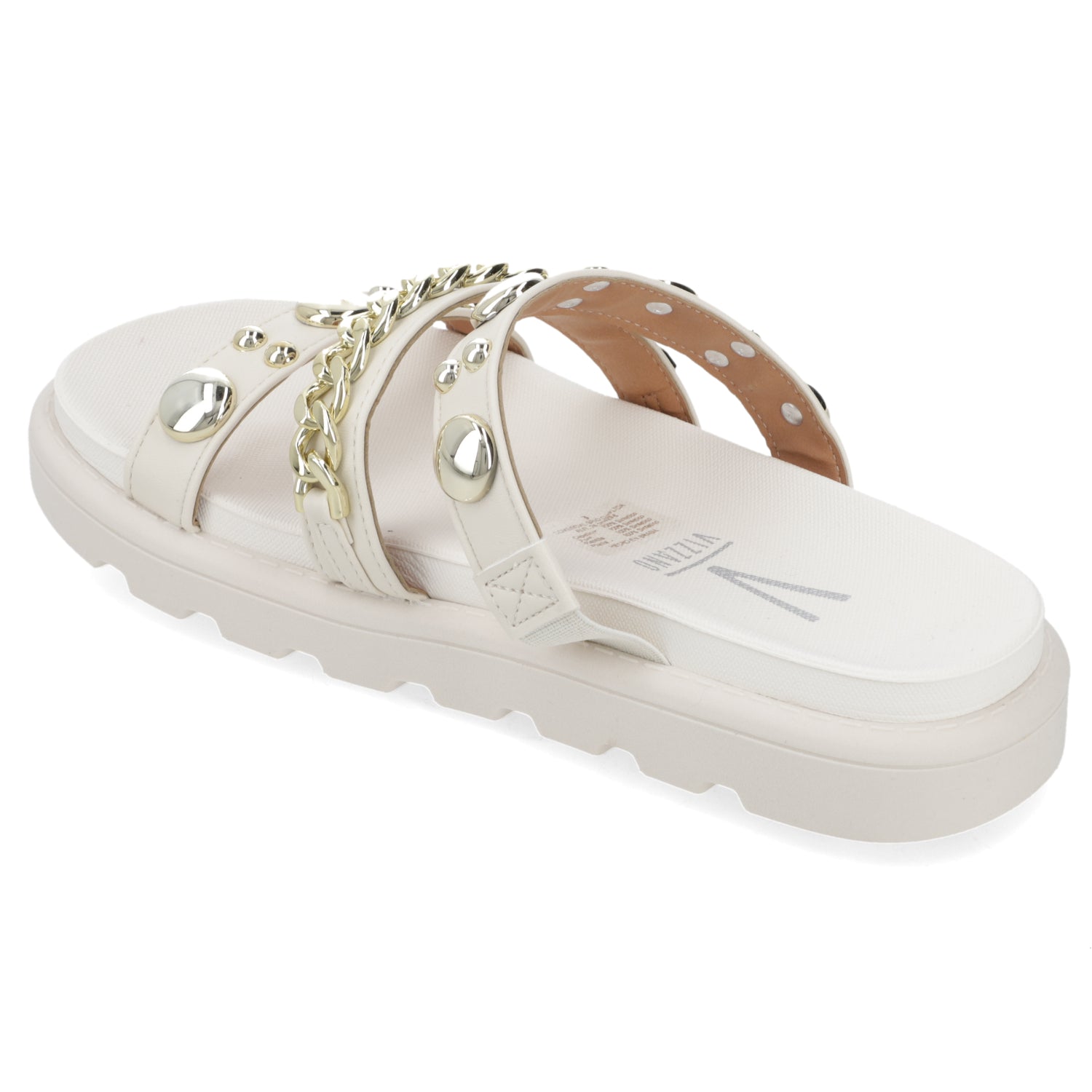 Sandalia Plana Eco Cuero Blanco 35 / Blanco