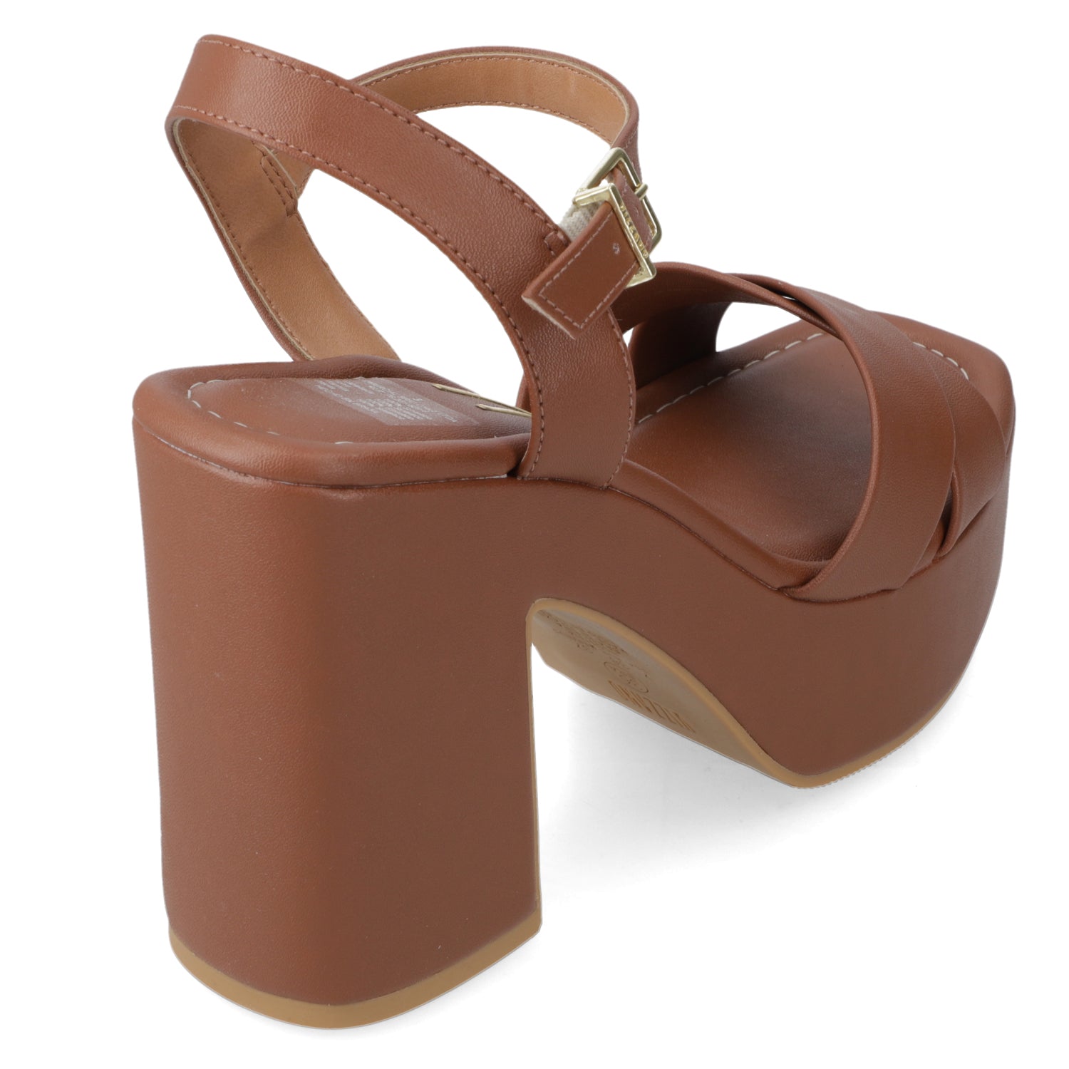 Sandalia Taco Ancho Alto Café Vizzano Ecocuero 34 / Café