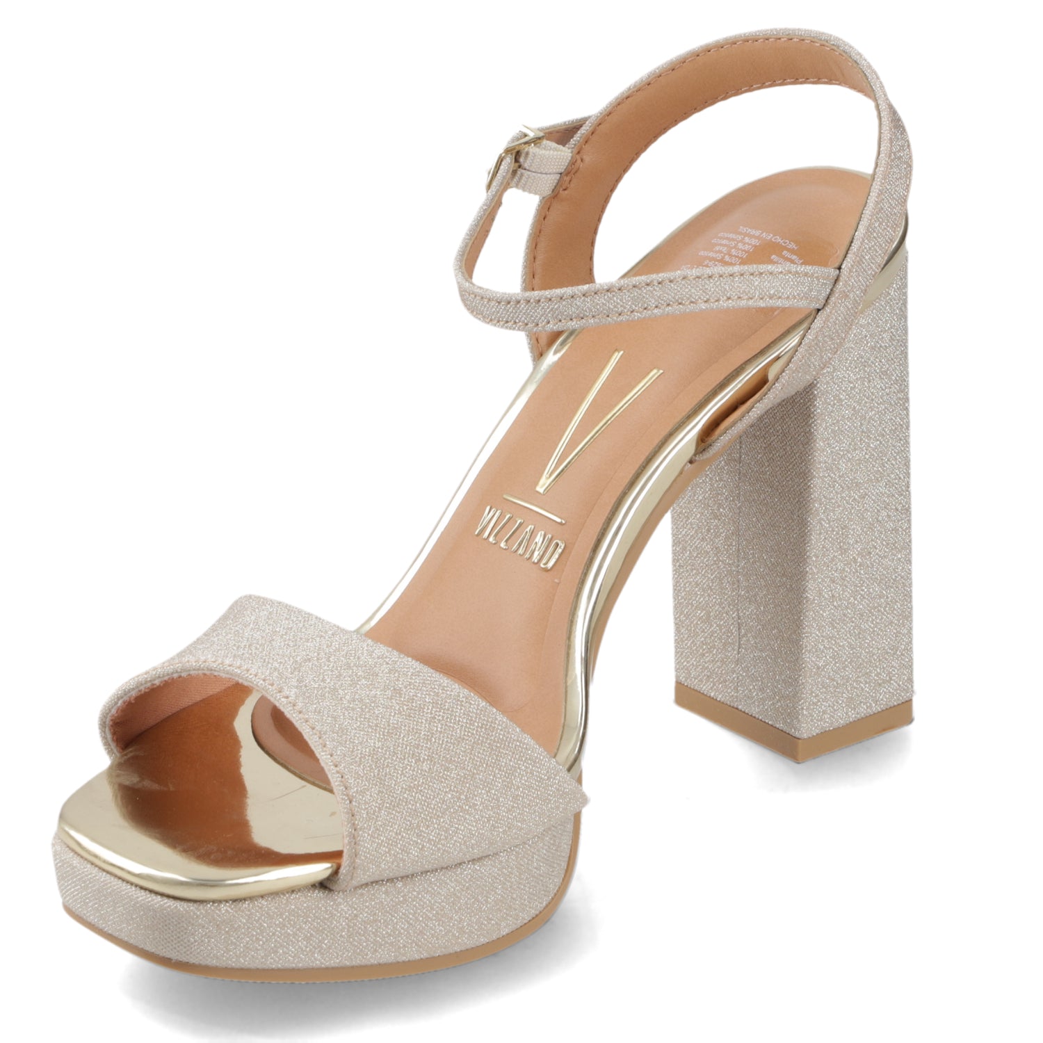 Sandalia Taco Dorado Vizzano