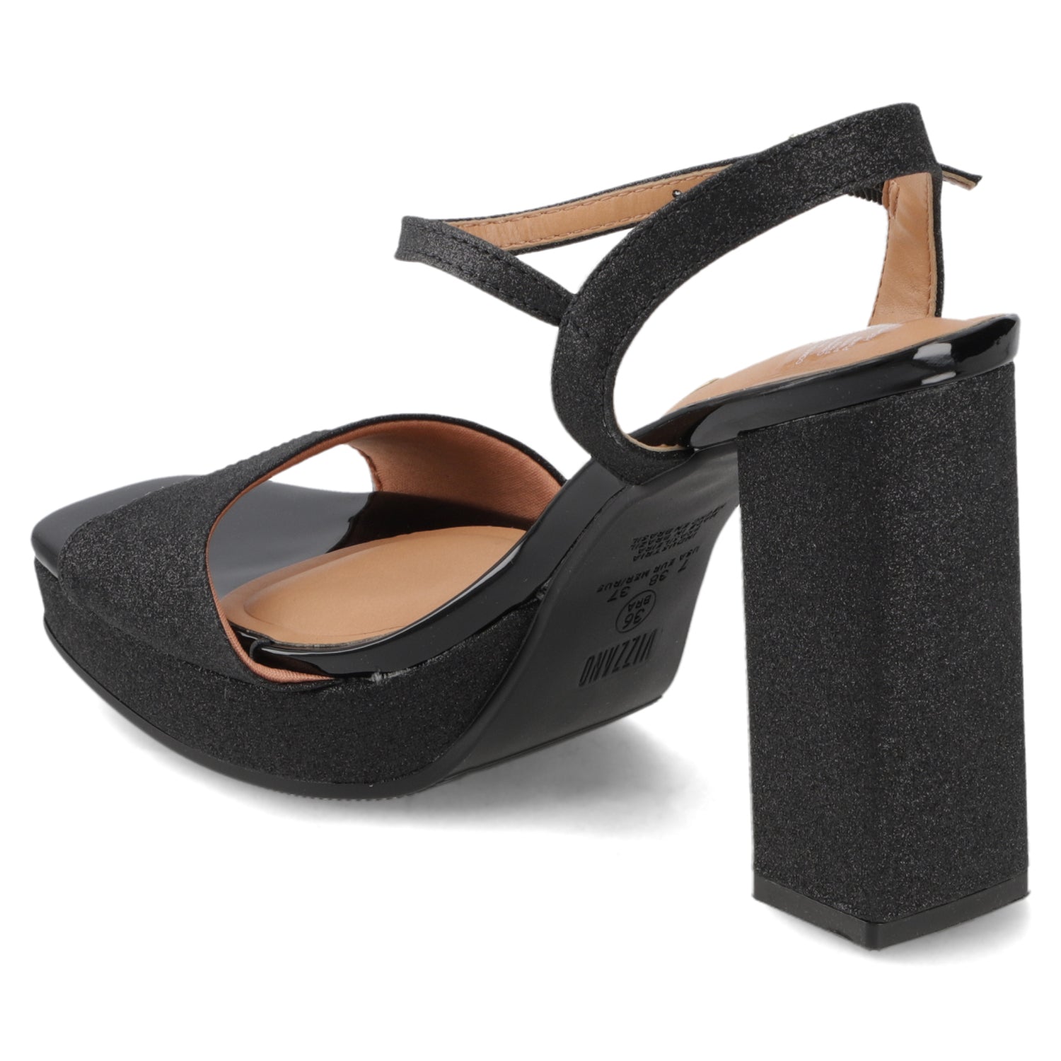 Sandalia Taco Negro Vizzano