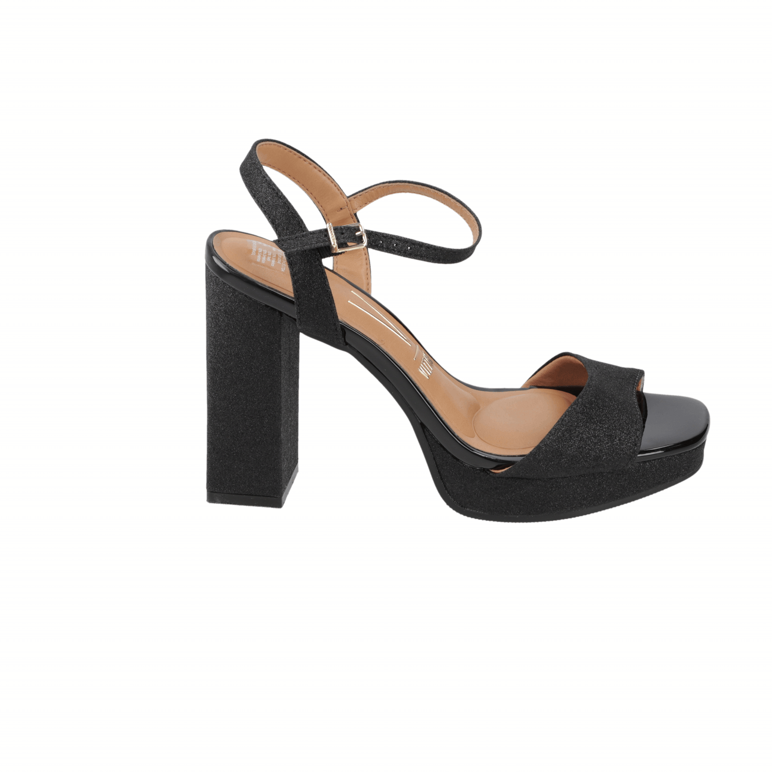 Sandalia Taco Negro Vizzano