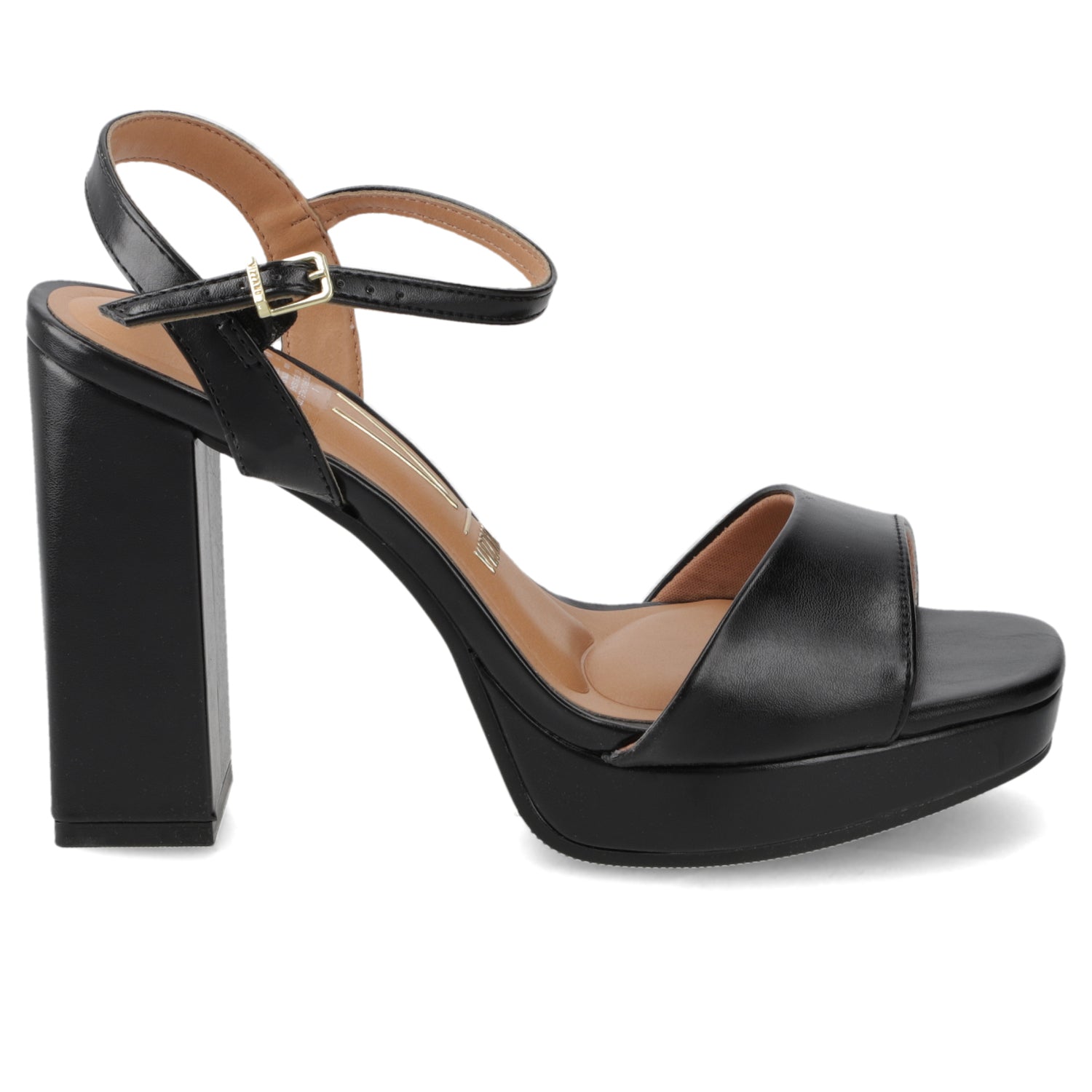Sandalia Taco Negro Vizzano 35 / Negro