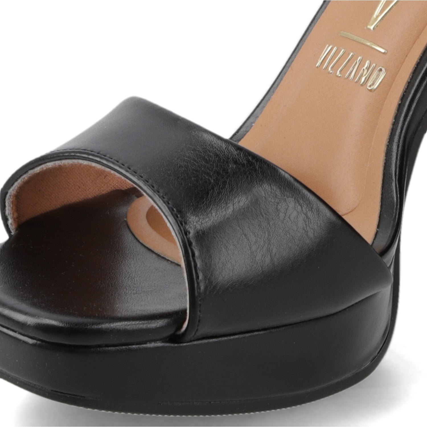 Sandalia Taco Negro Vizzano 35 / Negro