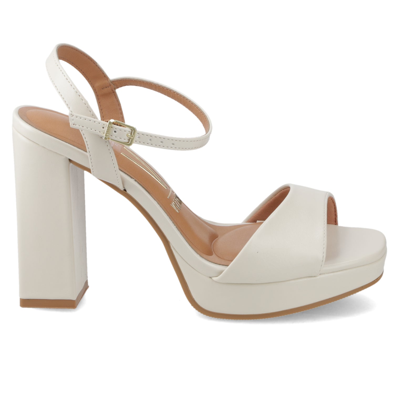 Sandalia Taco Blanco OFF Vizzano 35 / Blanco OFF