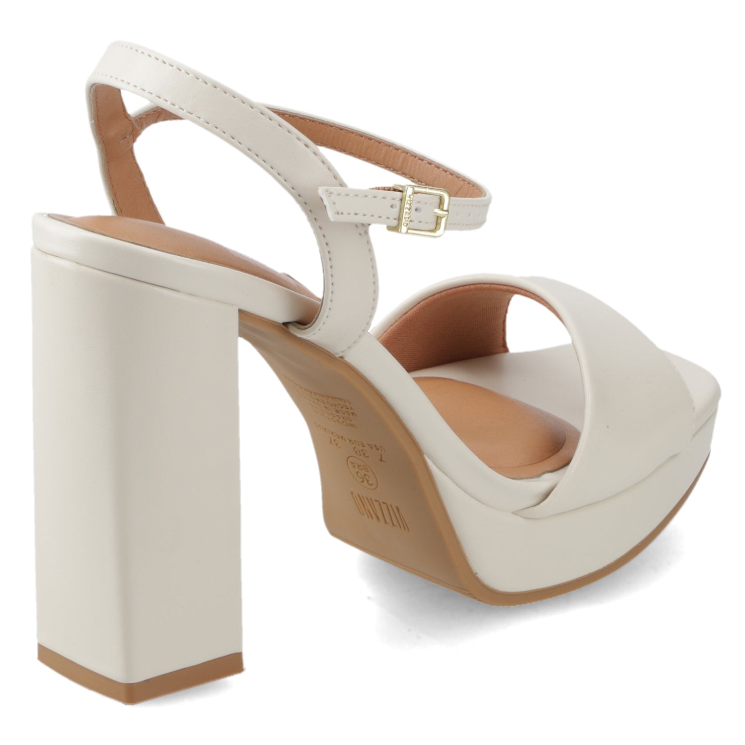 Sandalia Taco Blanco OFF Vizzano 35 / Blanco OFF