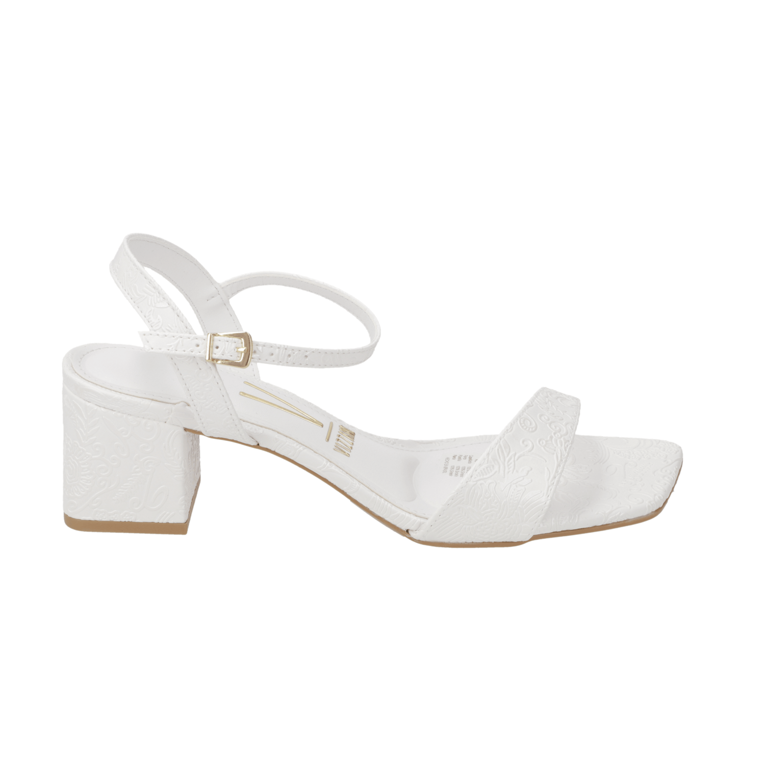 Sandalias de Novia Taco Ancho Bajo Blanco Vizzano 35 / Blanco