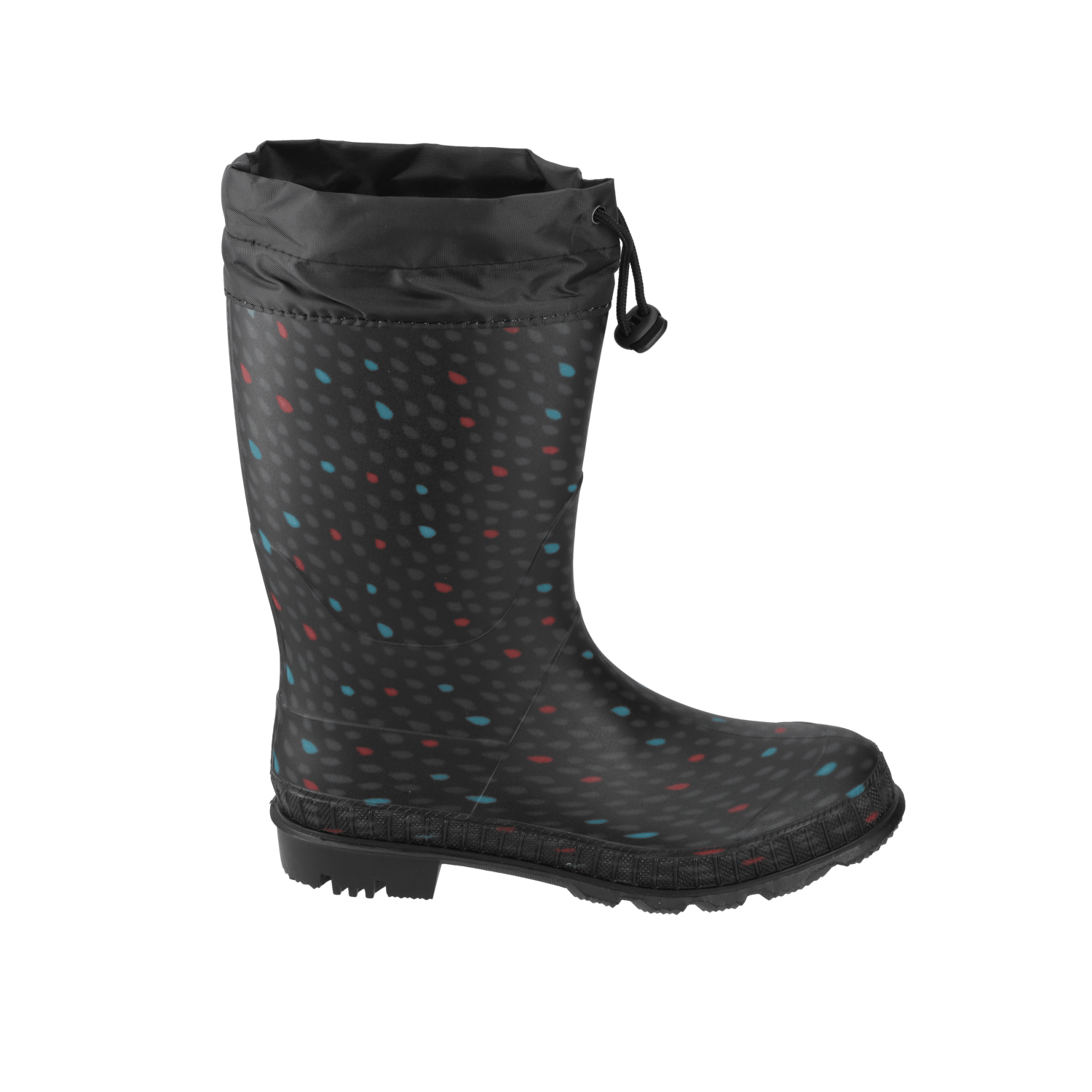 Bota de Agua Mujer Negra Puntos 35 / Negro