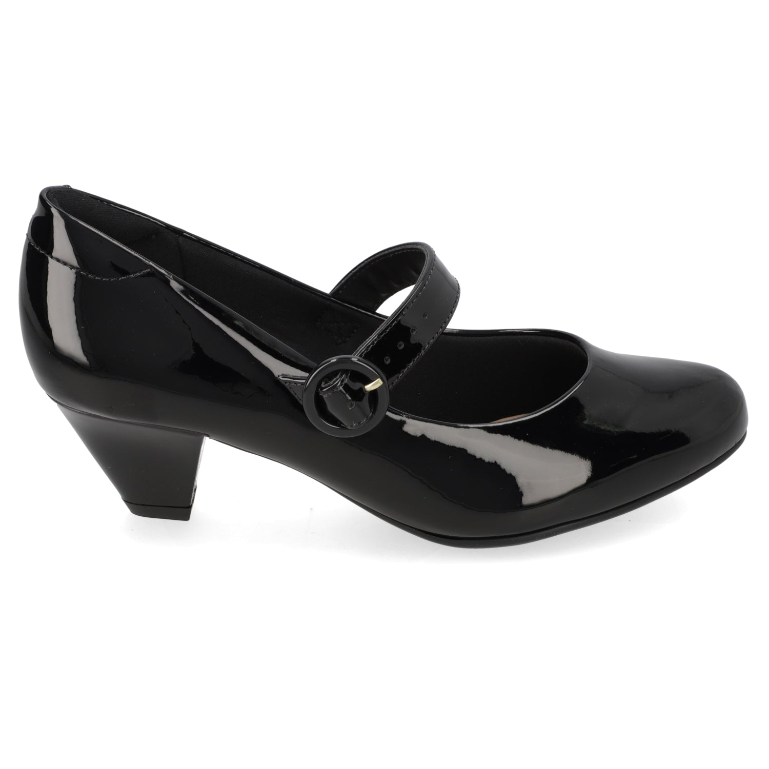 Zapato Taco Ancho 5 cm Negro Modare 35 / Negro