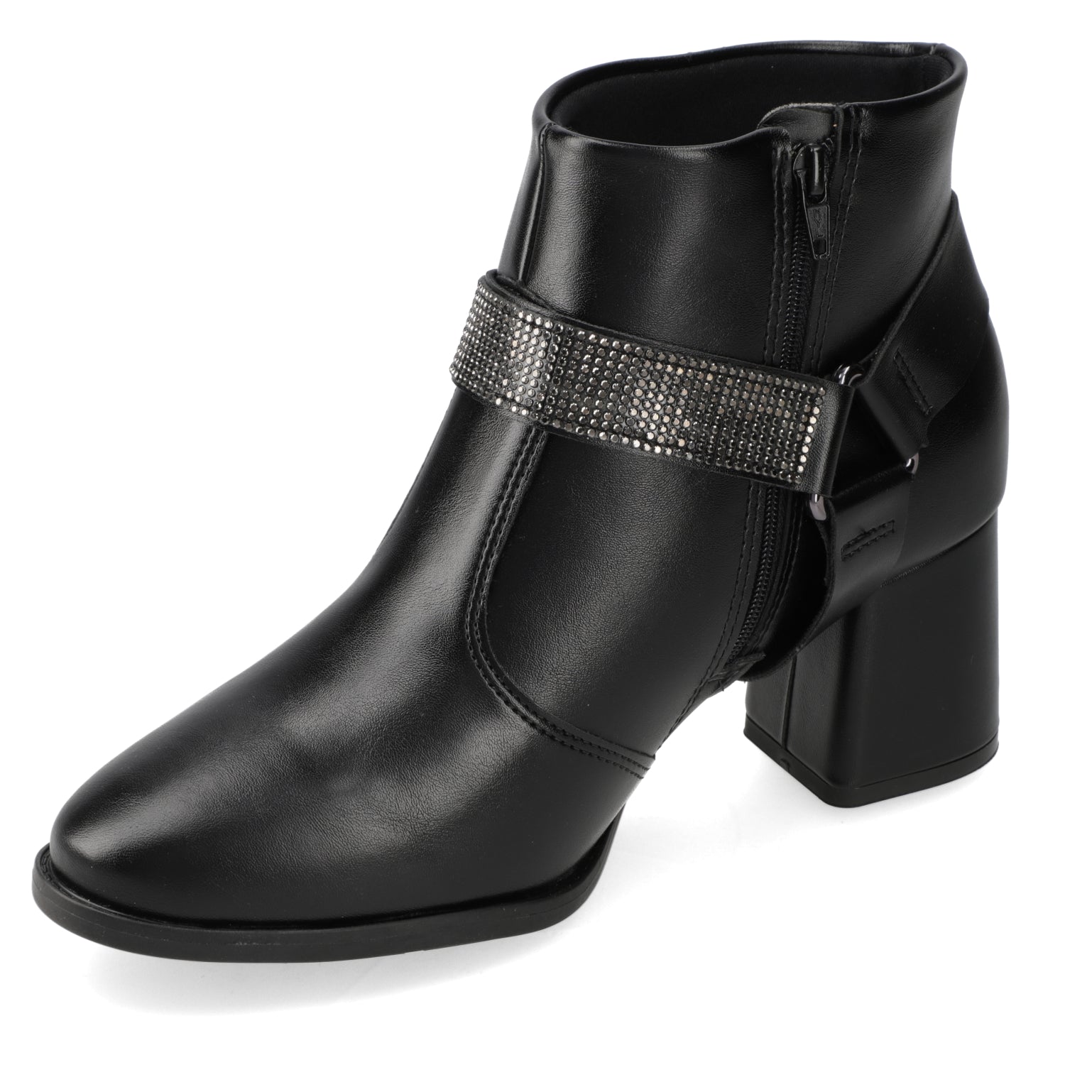 Botin Taco Ancho 7 cm Negro Modare 35 / Negro