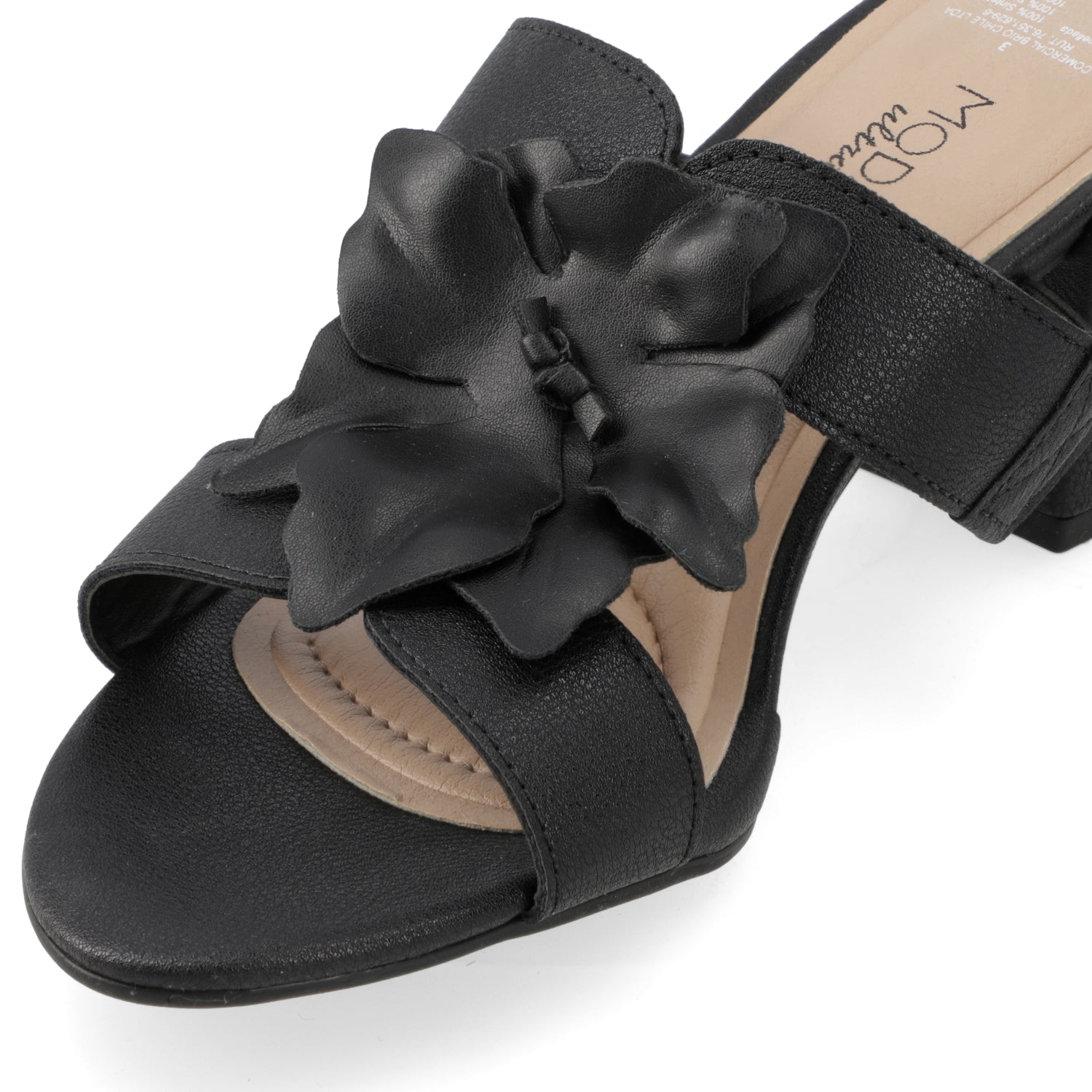 Sandalia Taco Cuadrado Negro