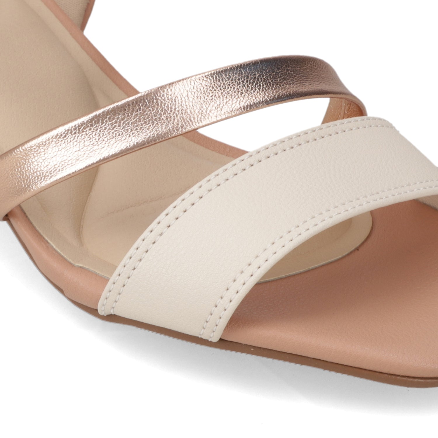 Sandalia Taco Ancho Medio Nude Modare Ecocuero 35 / Nude