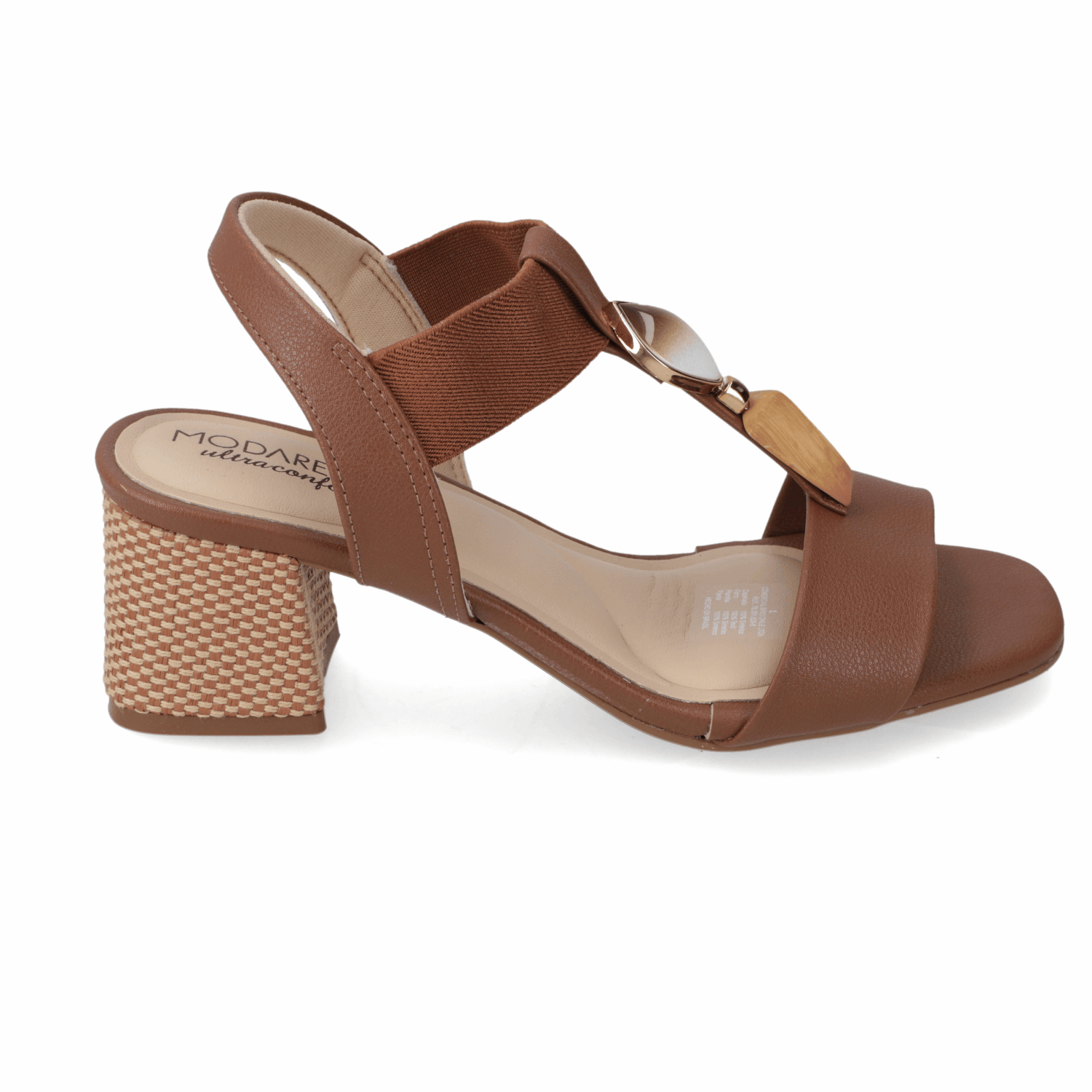 Sandalia Taco Ancho Medio Café Modare Ecocuero 35 / Café