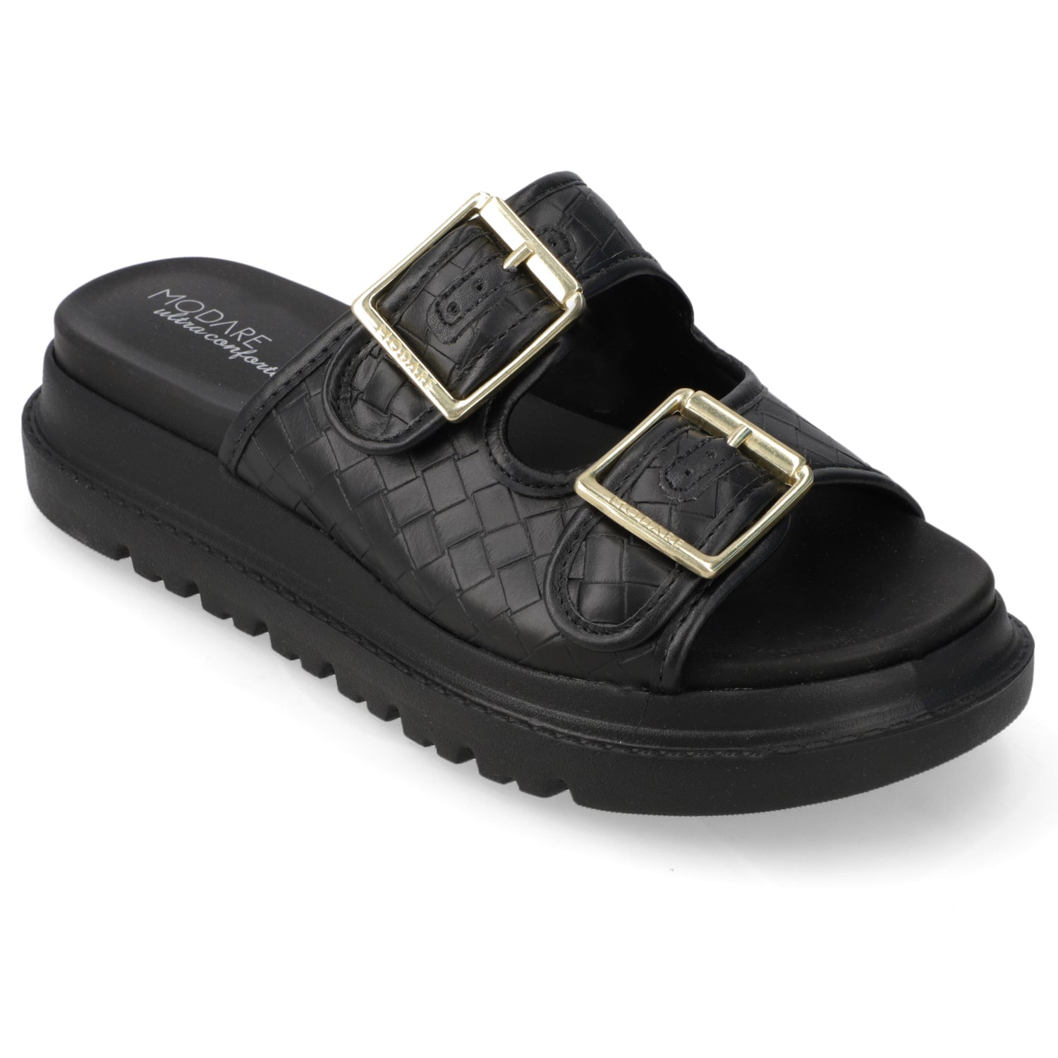 Sandalia Plataforma Negro Modare Ecocuero 35 / Negro