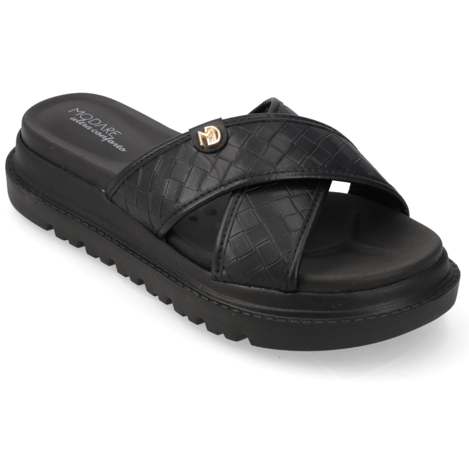Sandalia Plataforma Negro Modare Ecocuero 35 / Negro