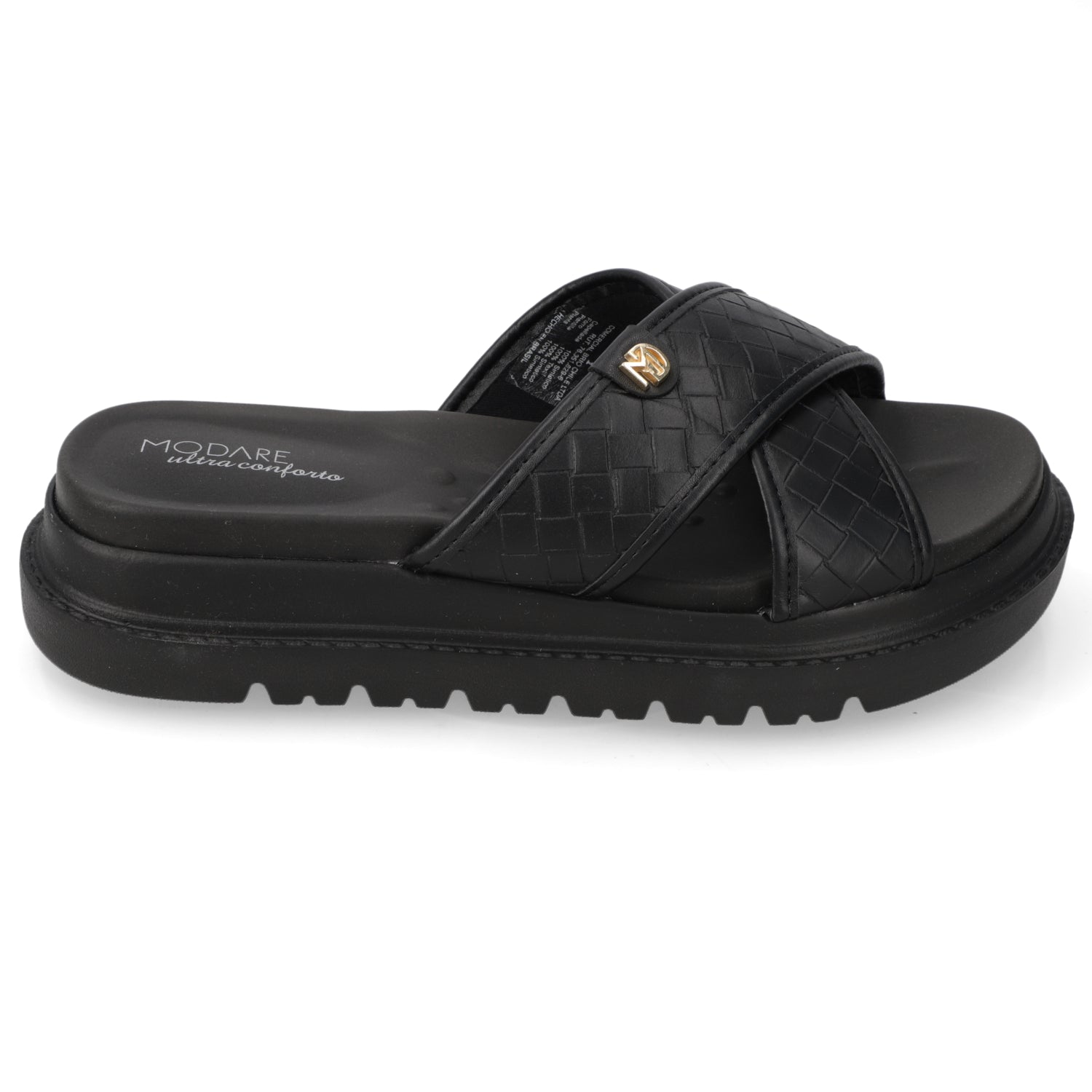Sandalia Plataforma Negro Modare Ecocuero 35 / Negro