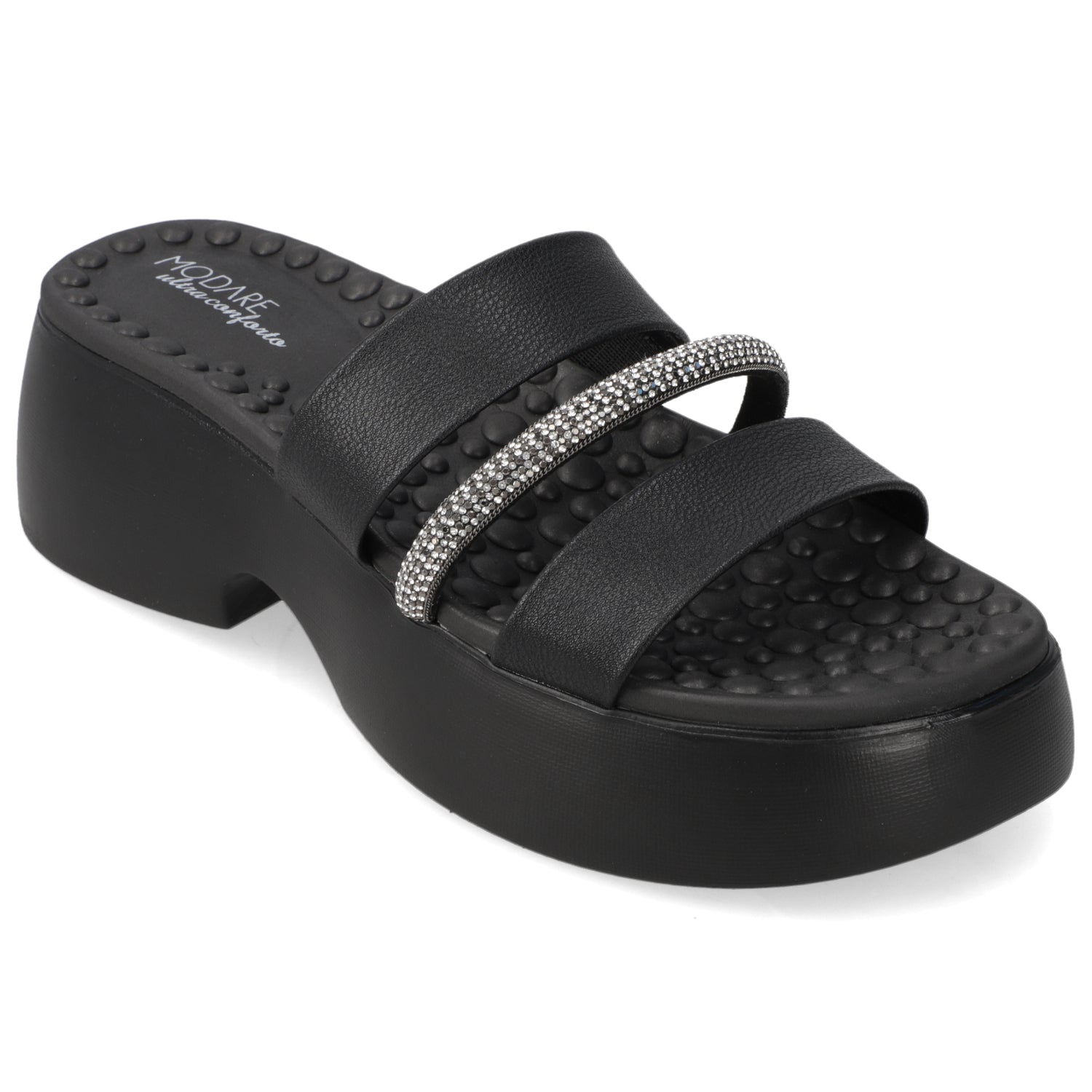 Sandalia Plataforma Negro Modare Ecocuero 35 / Negro