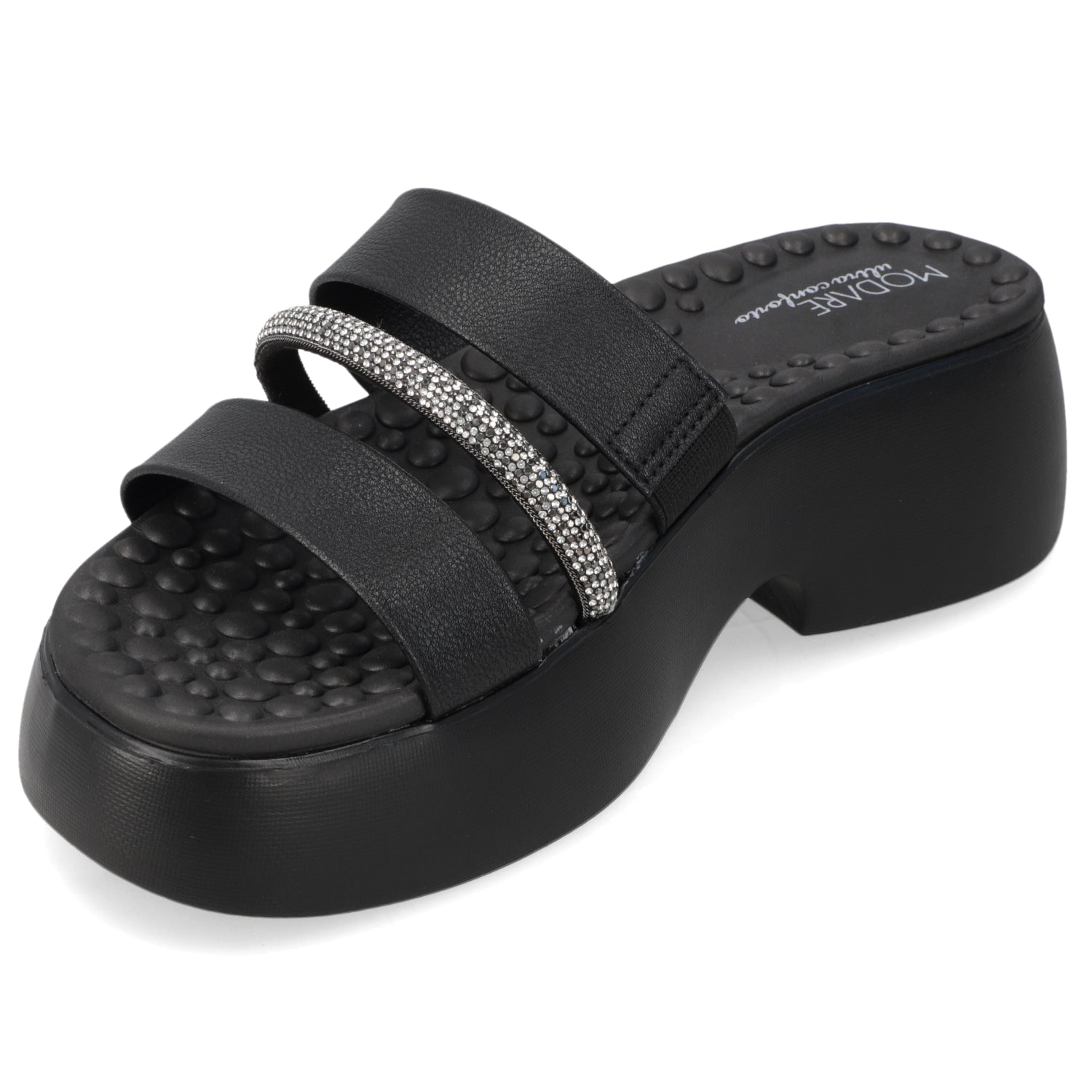 Sandalia Plataforma Negro Modare Ecocuero 35 / Negro