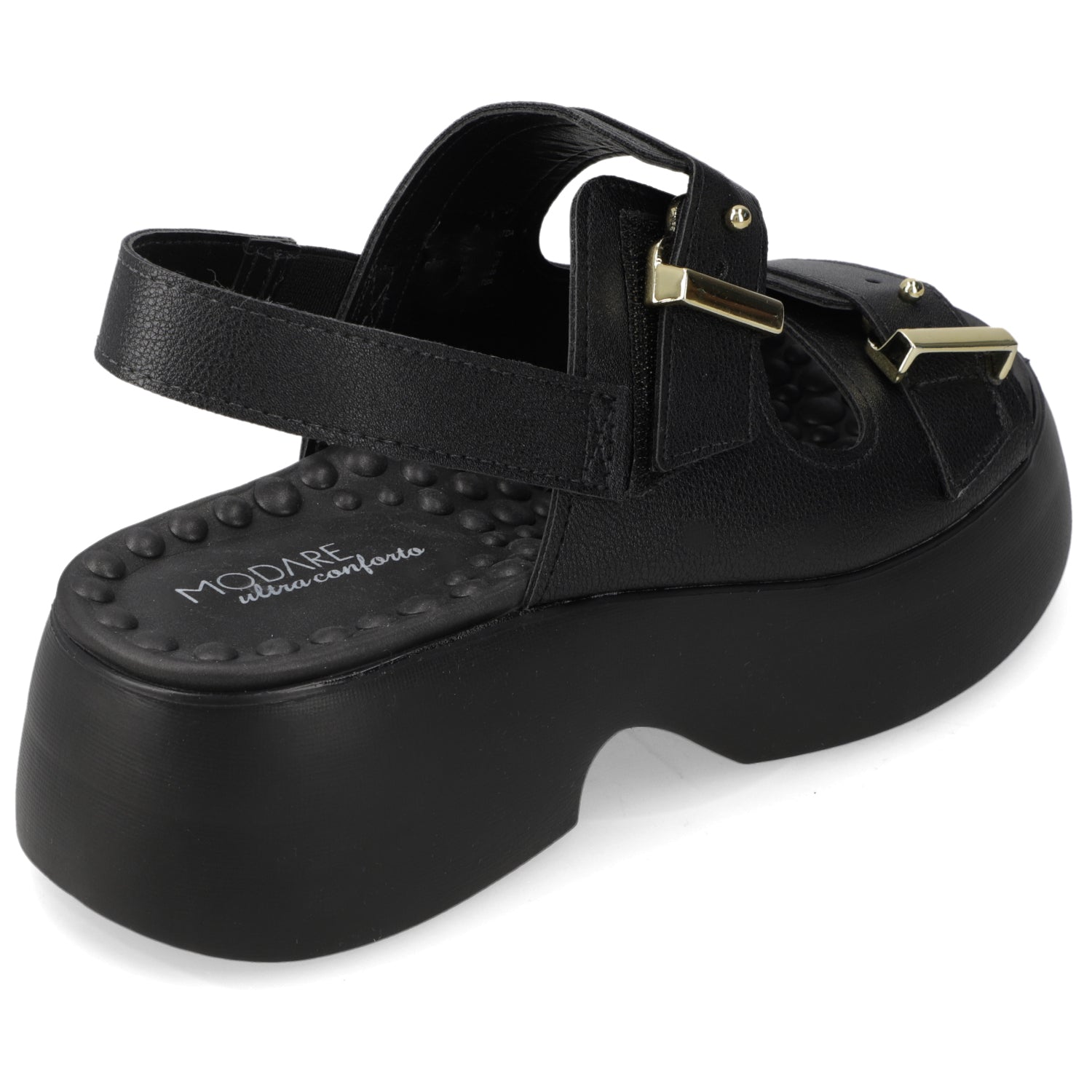 Sandalia Plataforma Negro Modare Ecocuero 35 / Negro