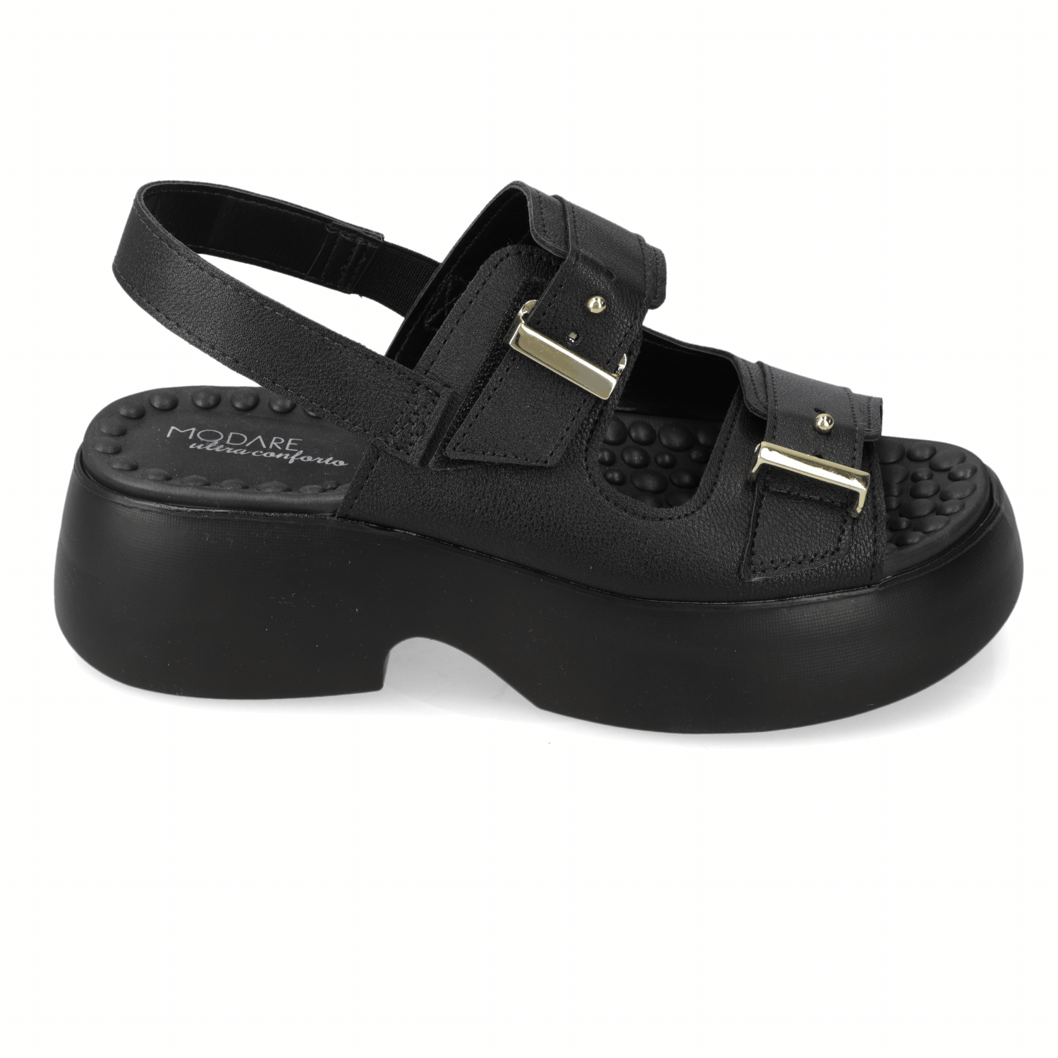 Sandalia Plataforma Negro Modare Ecocuero 35 / Negro