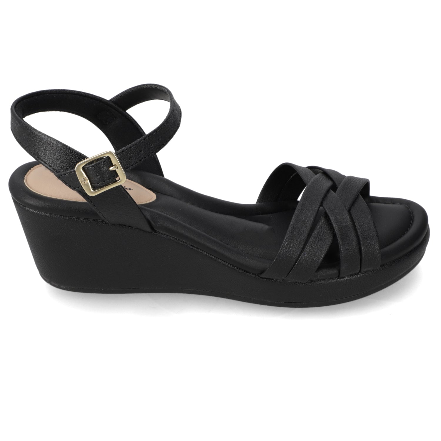Sandalia Taco Cuña Negro Modare Ecocuero 35 / Negro