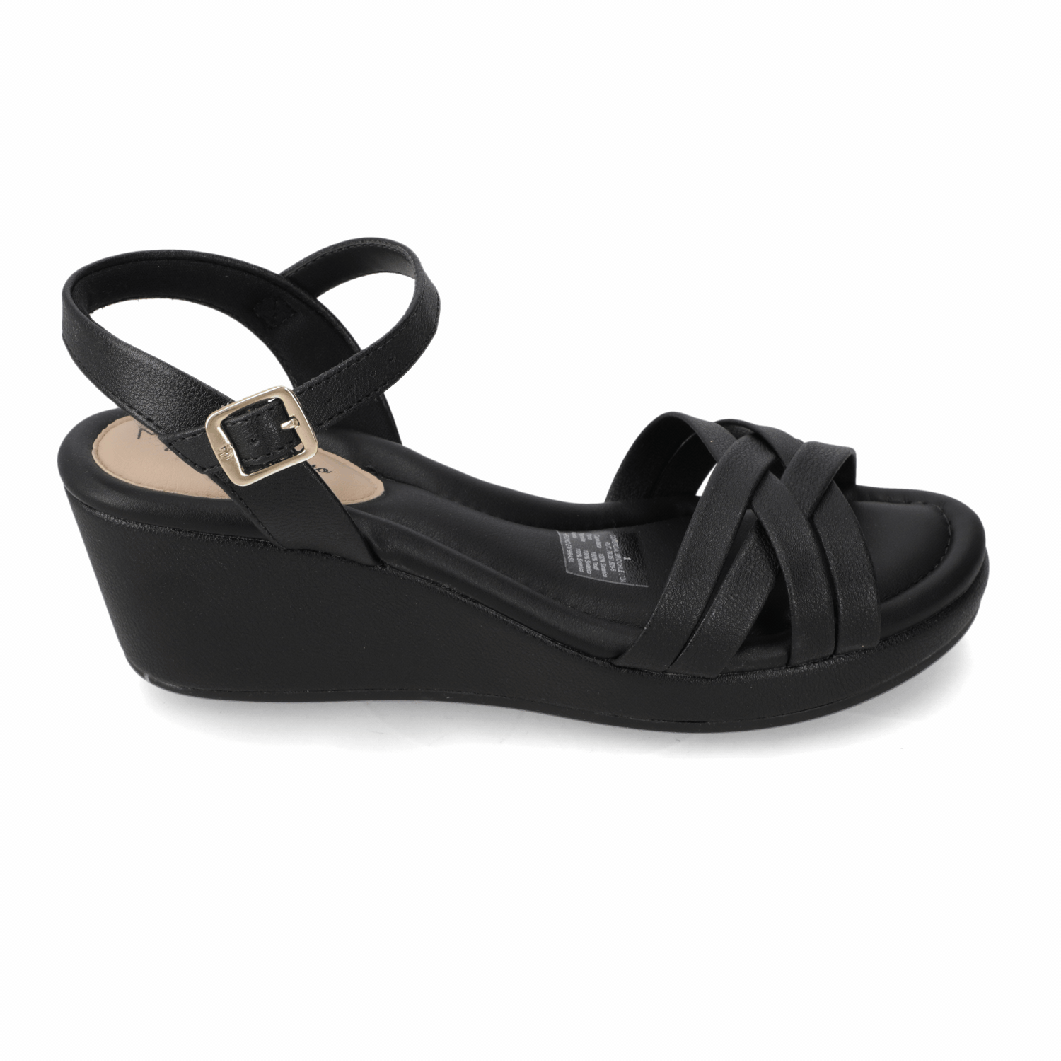 Sandalia Taco Cuña Negro Modare Ecocuero 35 / Negro
