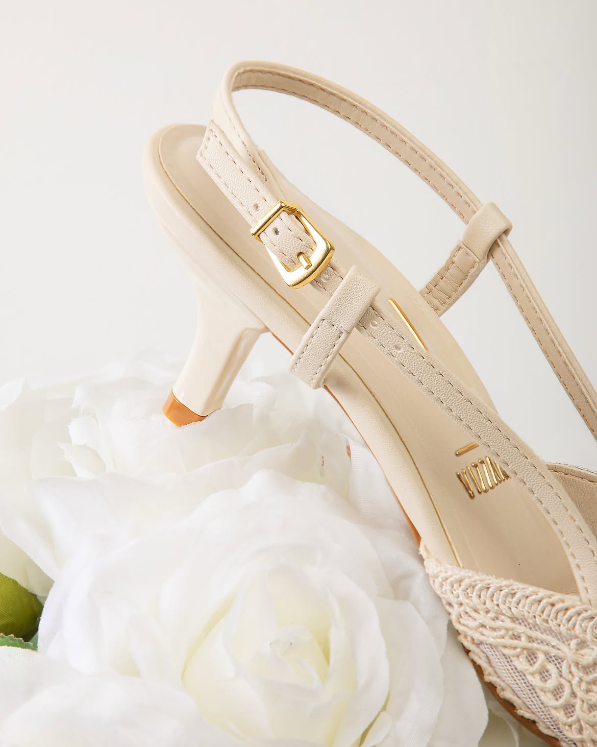 Stiletto de Novia Slingback Blanco OFF Vizzano