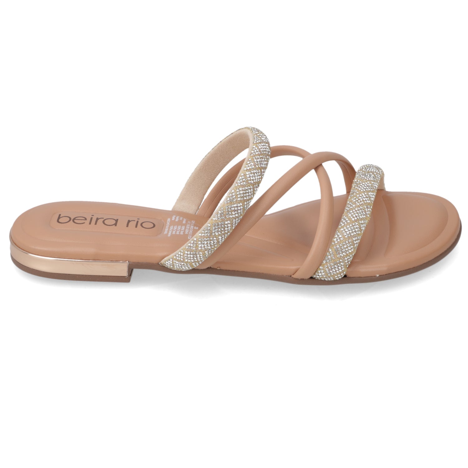 Sandalia Plana Nude Beira Rio Ecocuero 35 / Nude