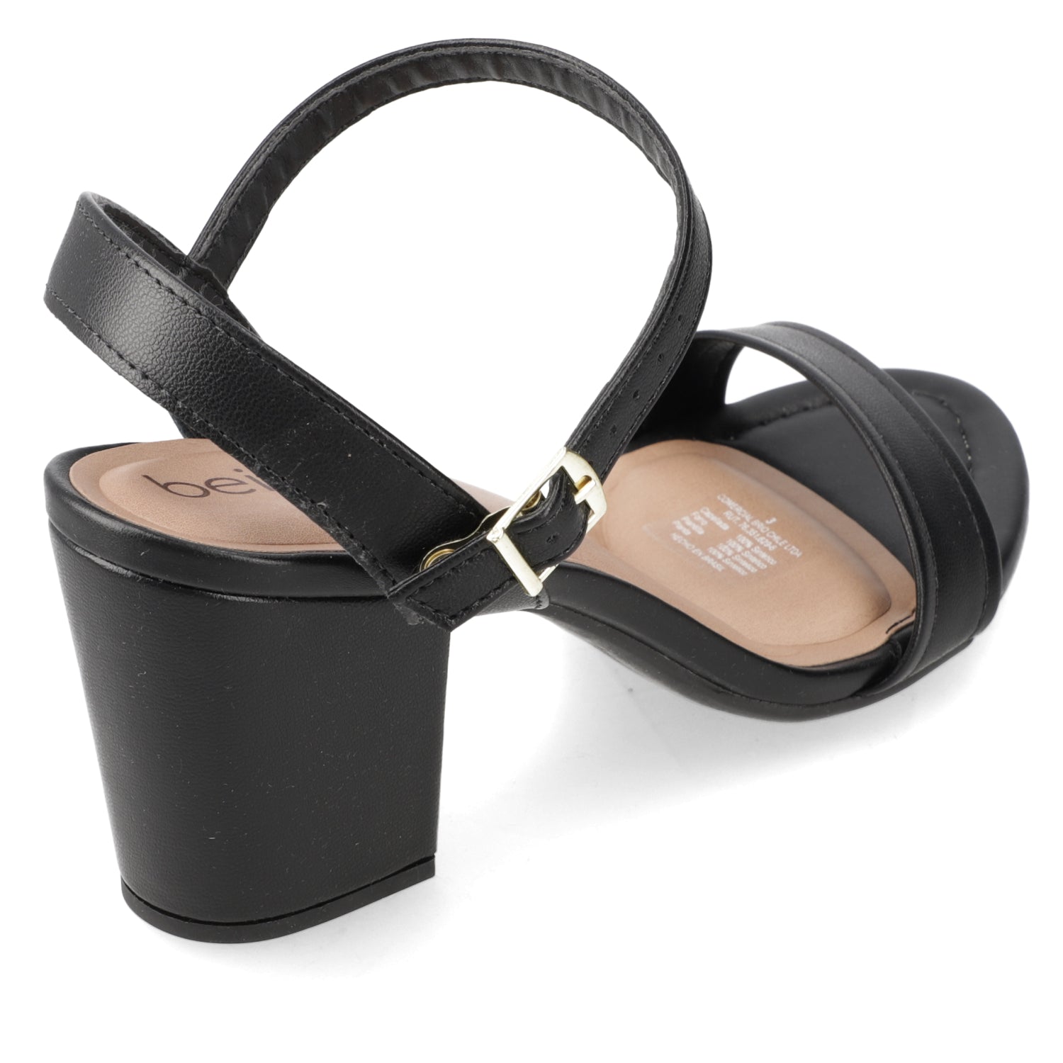 Sandalia Taco Ancho Medio Negro Beira Rio Ecocuero 34 / Negro