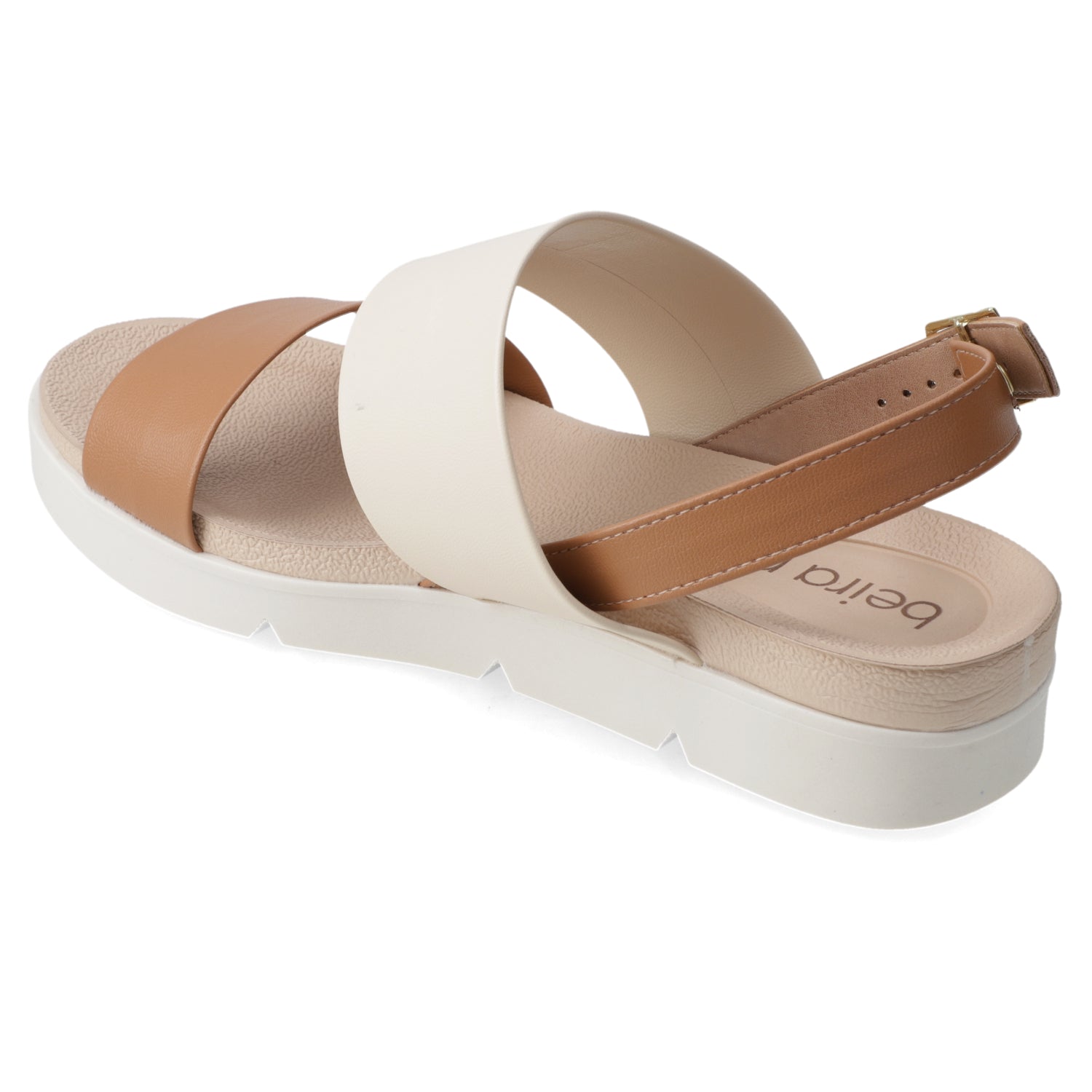 Sandalia Crema Beira Rio Ecocuero 35 / Crema