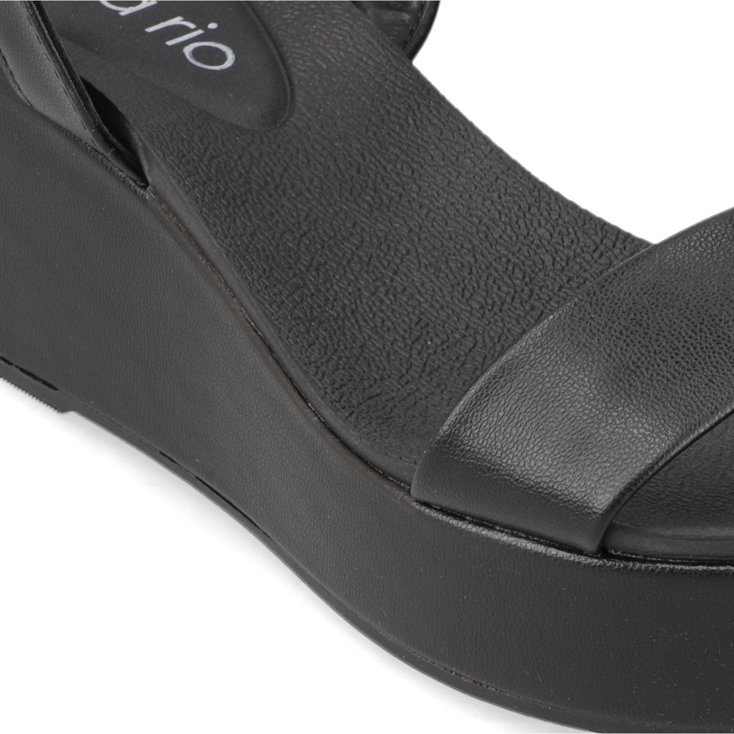Sandalia Taco Cuña Negro Beira Rio Ecocuero 35 / Negro