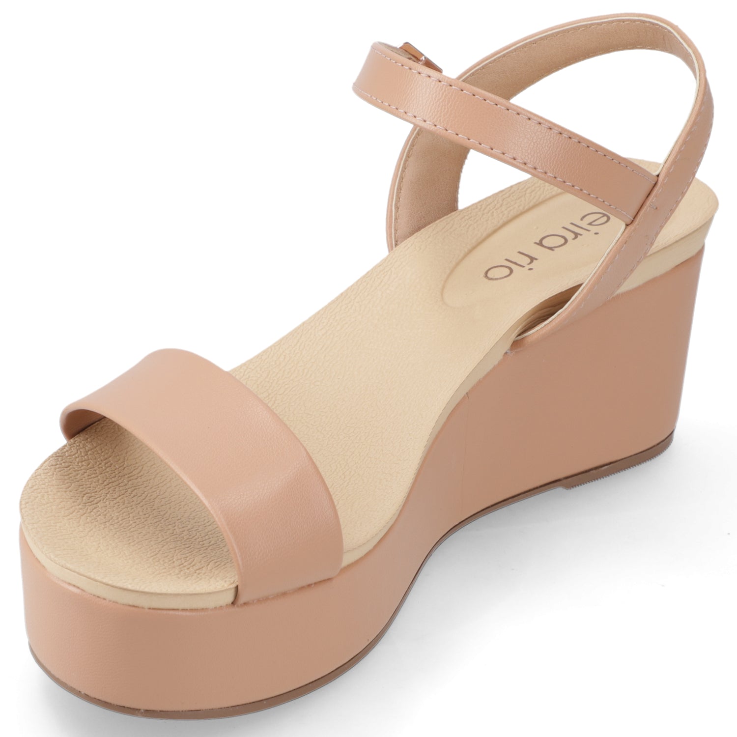 Sandalia Taco Cuña Nude Beira Rio Ecocuero 35 / Nude