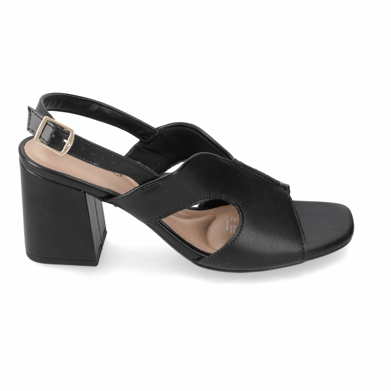 Sandalia Taco Ancho Medio Negro Beira Rio Ecocuero 34 / Negro