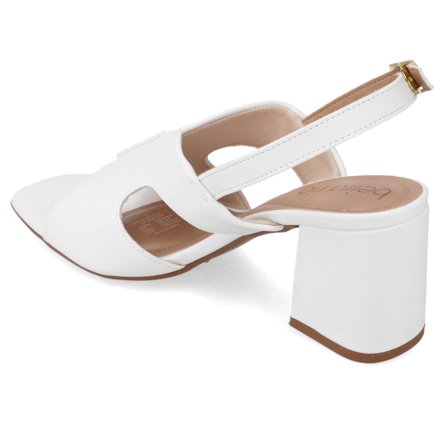 Sandalia Taco Ancho Medio Blanco Beira Rio Ecocuero 34 / Blanco